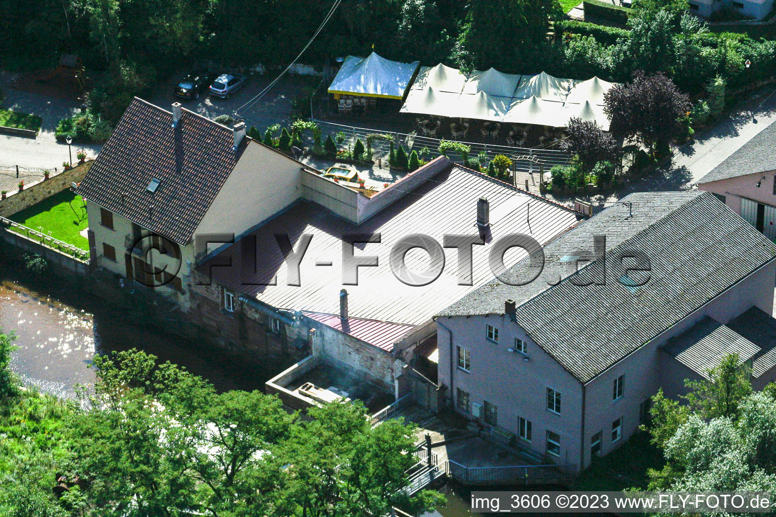 Luftaufnahme von Lauterbourg(Elsass) im Bundesland Bas-Rhin, Frankreich