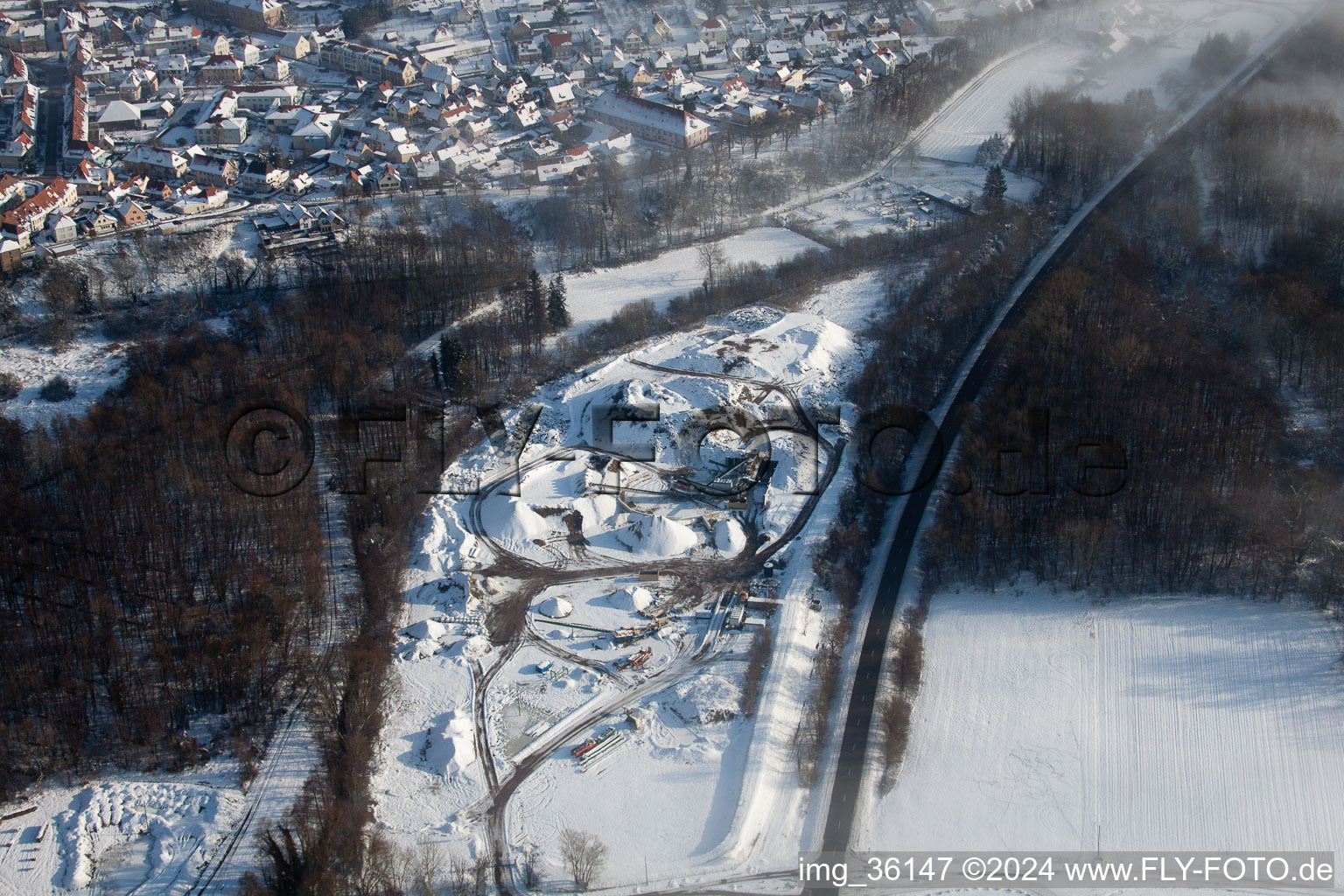 Schrägluftbild von Lauterbourg im Bundesland Bas-Rhin, Frankreich