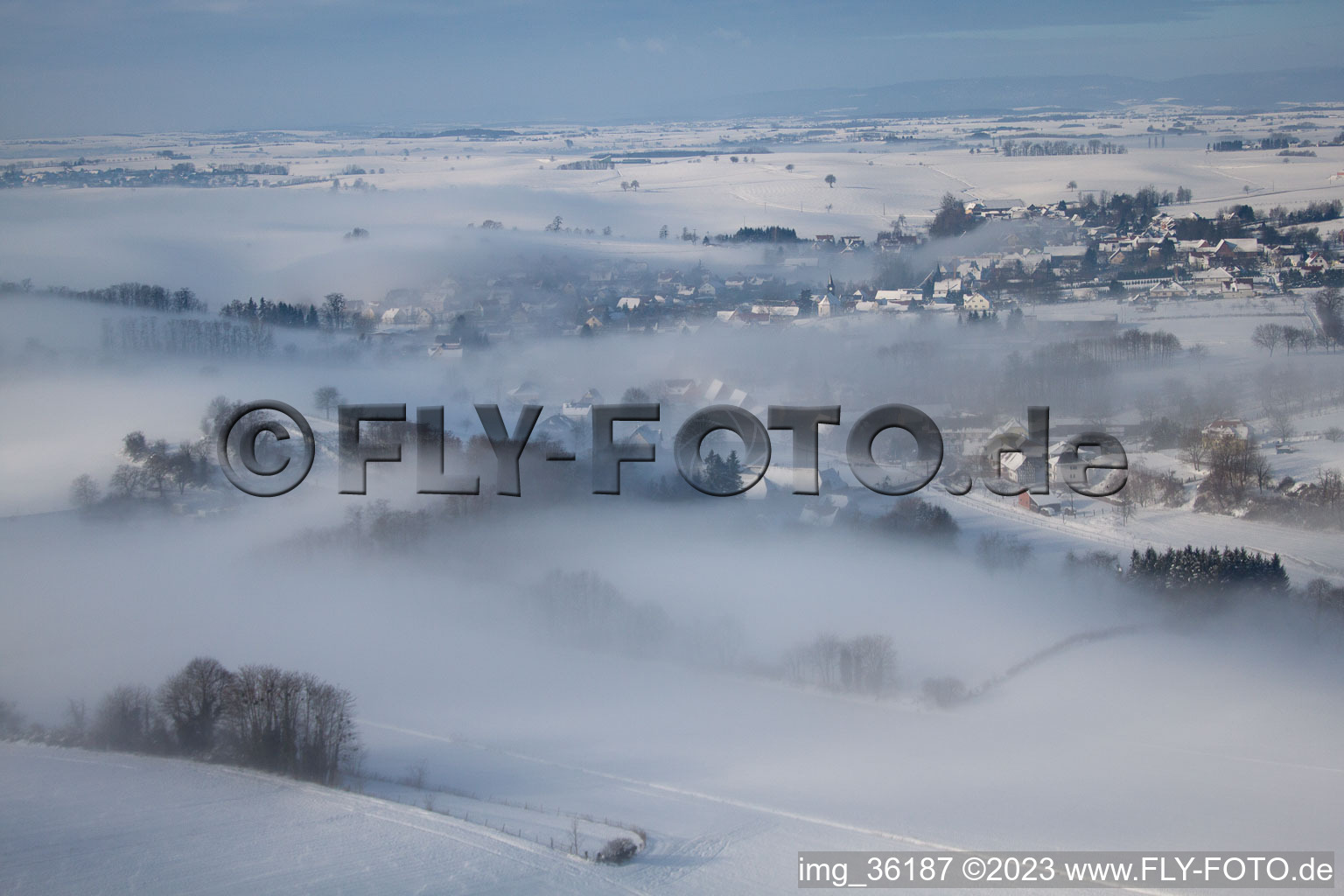 Luftbild von Wintzenbach (Elsass) im Bundesland Bas-Rhin, Frankreich