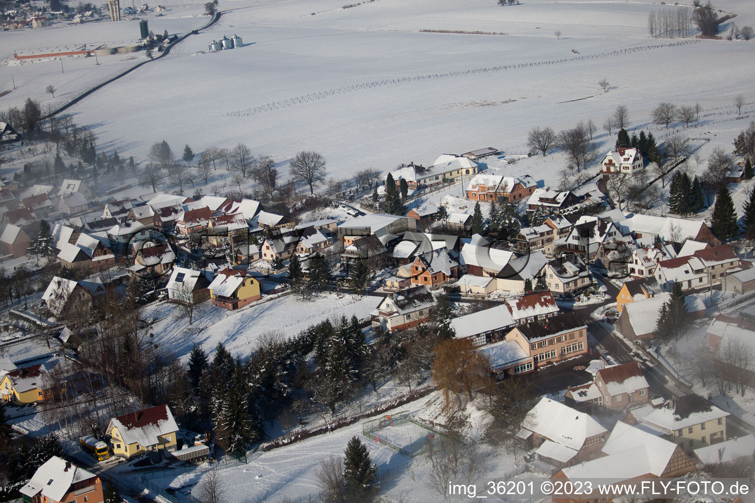 Wintzenbach (Elsass) im Bundesland Bas-Rhin, Frankreich vom Flugzeug aus