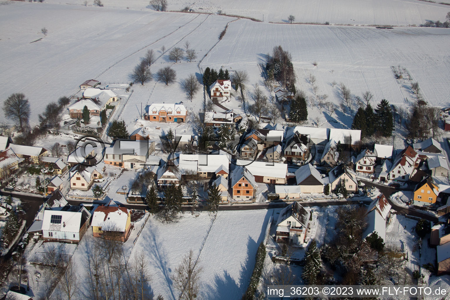 Wintzenbach (Elsass) im Bundesland Bas-Rhin, Frankreich aus der Luft betrachtet