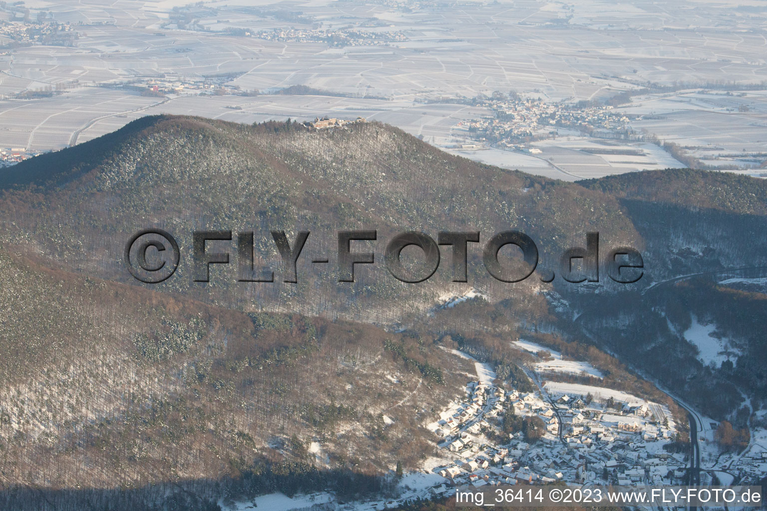 Waldrohrbach im Bundesland Rheinland-Pfalz, Deutschland aus der Luft betrachtet