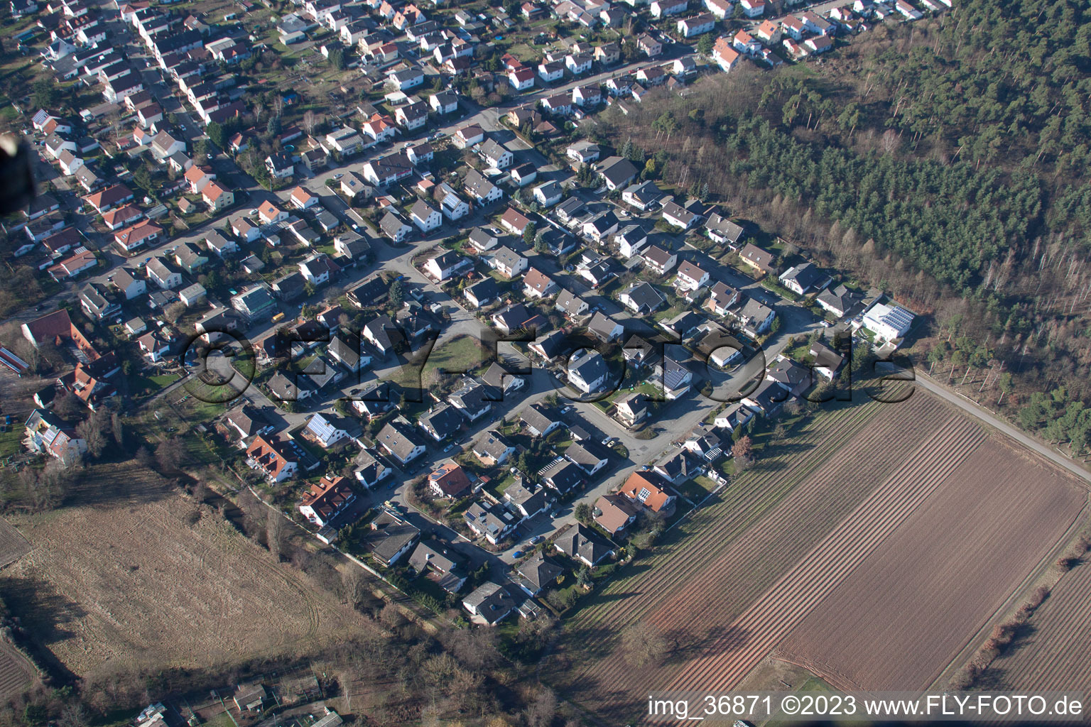 Dudenhofen im Bundesland Rheinland-Pfalz, Deutschland aus der Drohnenperspektive