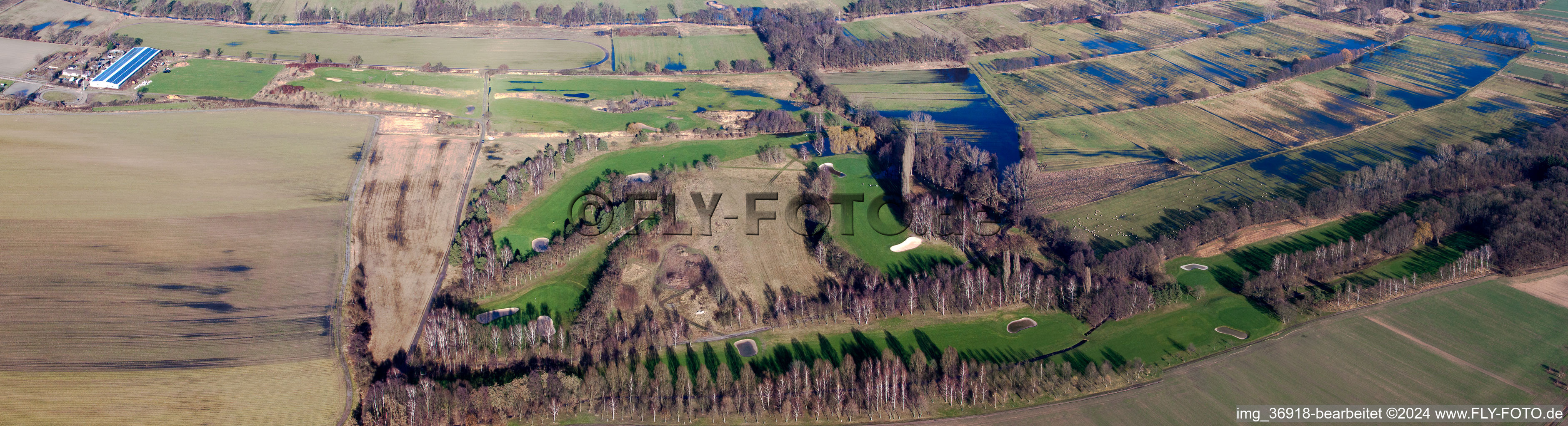Panorama Perspektive Gelände des Golfplatz Golf-Club Pfalz im Ortsteil Geinsheim in Neustadt an der Weinstraße im Bundesland Rheinland-Pfalz, Deutschland