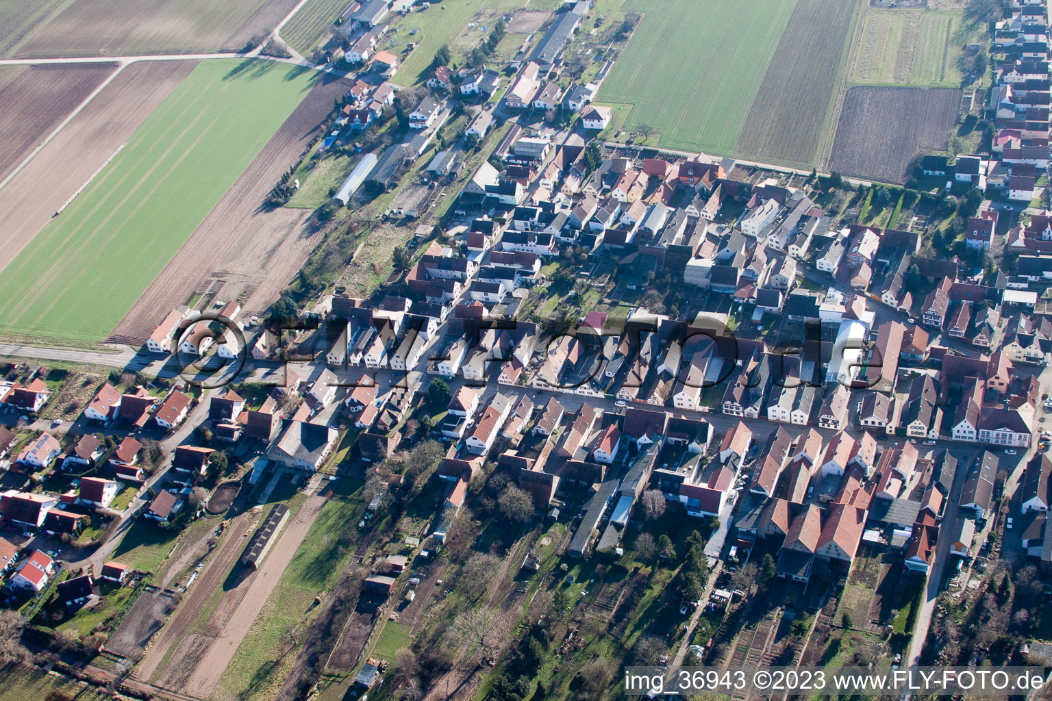 Luftbild von Gommersheim im Bundesland Rheinland-Pfalz, Deutschland