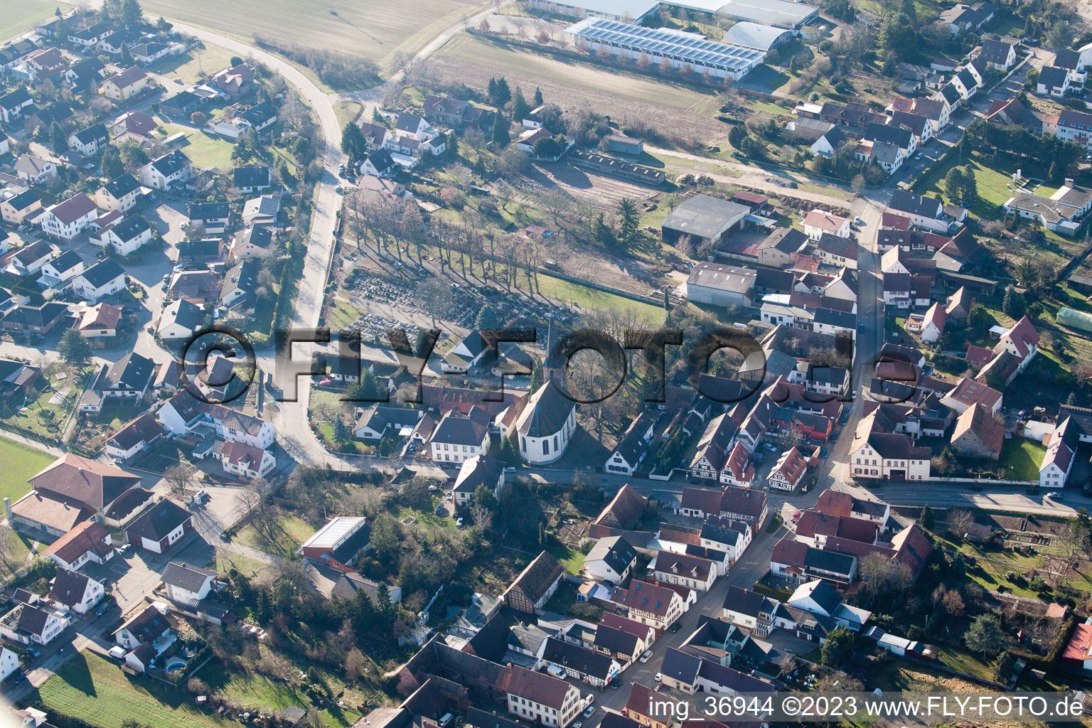 Luftaufnahme von Gommersheim im Bundesland Rheinland-Pfalz, Deutschland