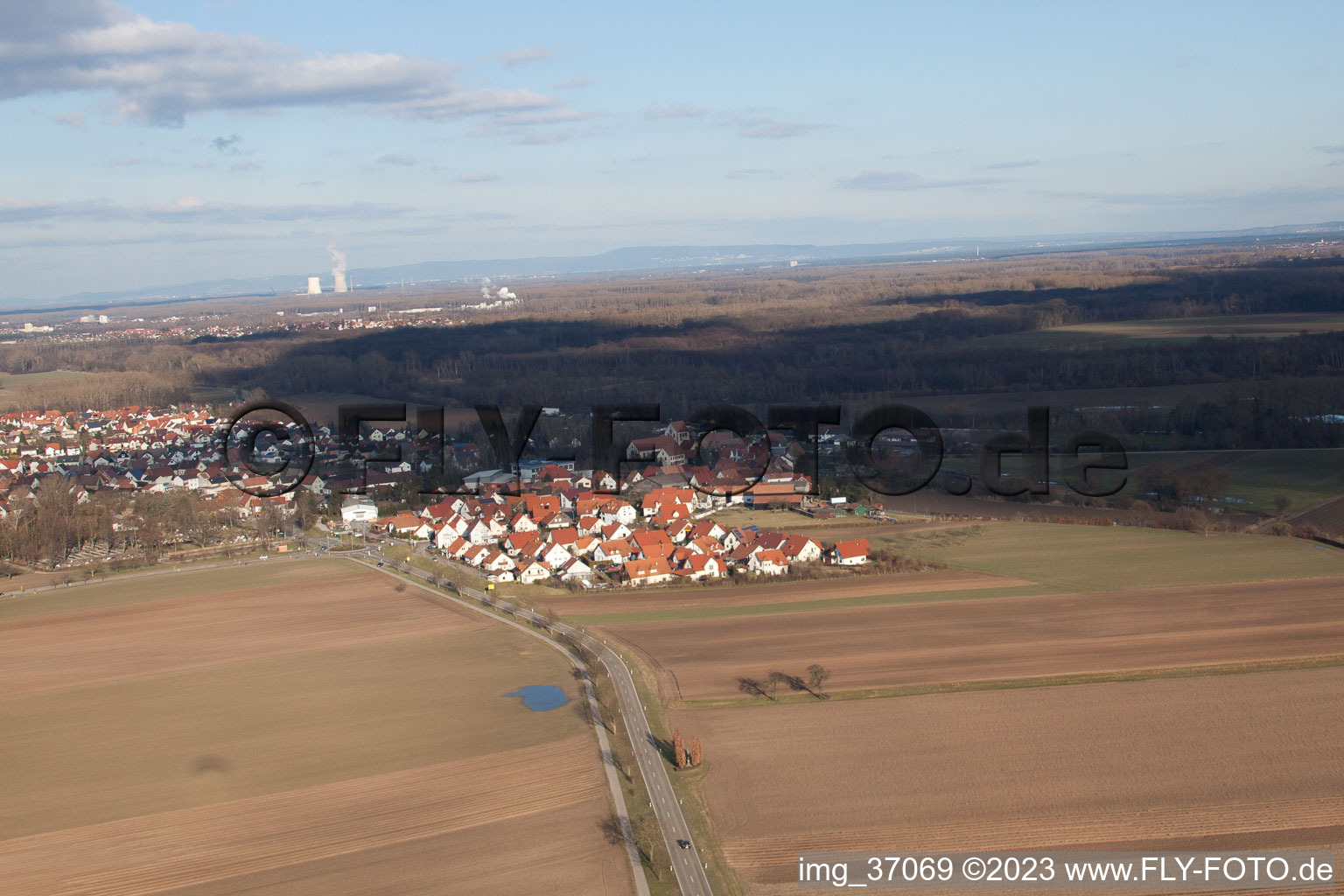 Luftaufnahme von Hördt im Bundesland Rheinland-Pfalz, Deutschland