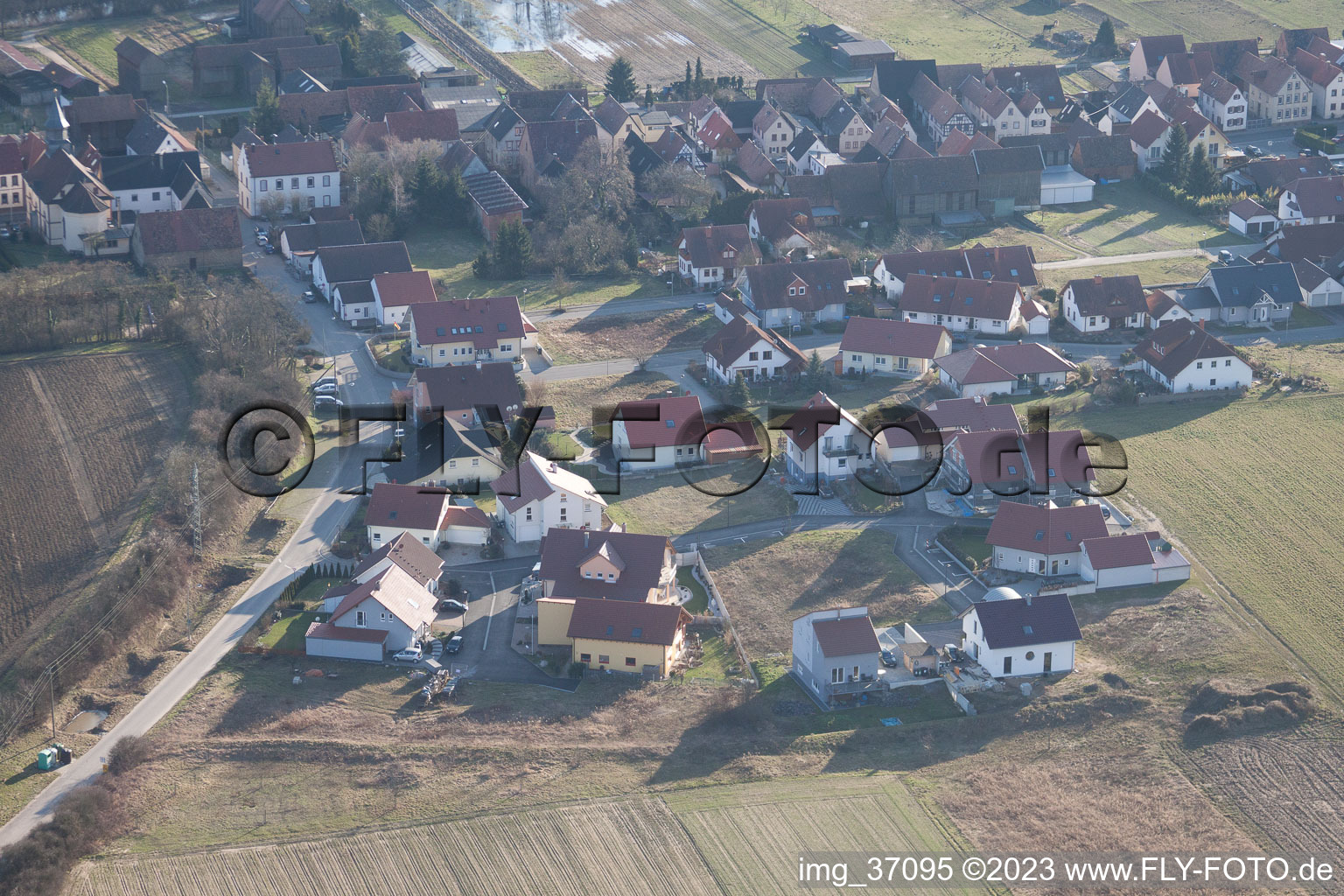 Herxheimweyher im Bundesland Rheinland-Pfalz, Deutschland aus der Luft