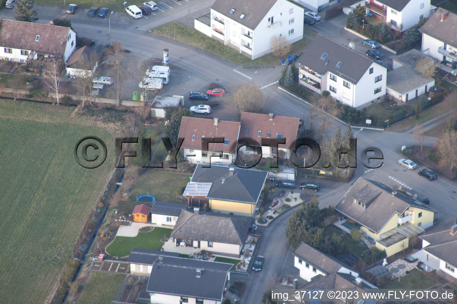 Luftbild von Herxheim, SW in Herxheim bei Landau/Pfalz im Bundesland Rheinland-Pfalz, Deutschland