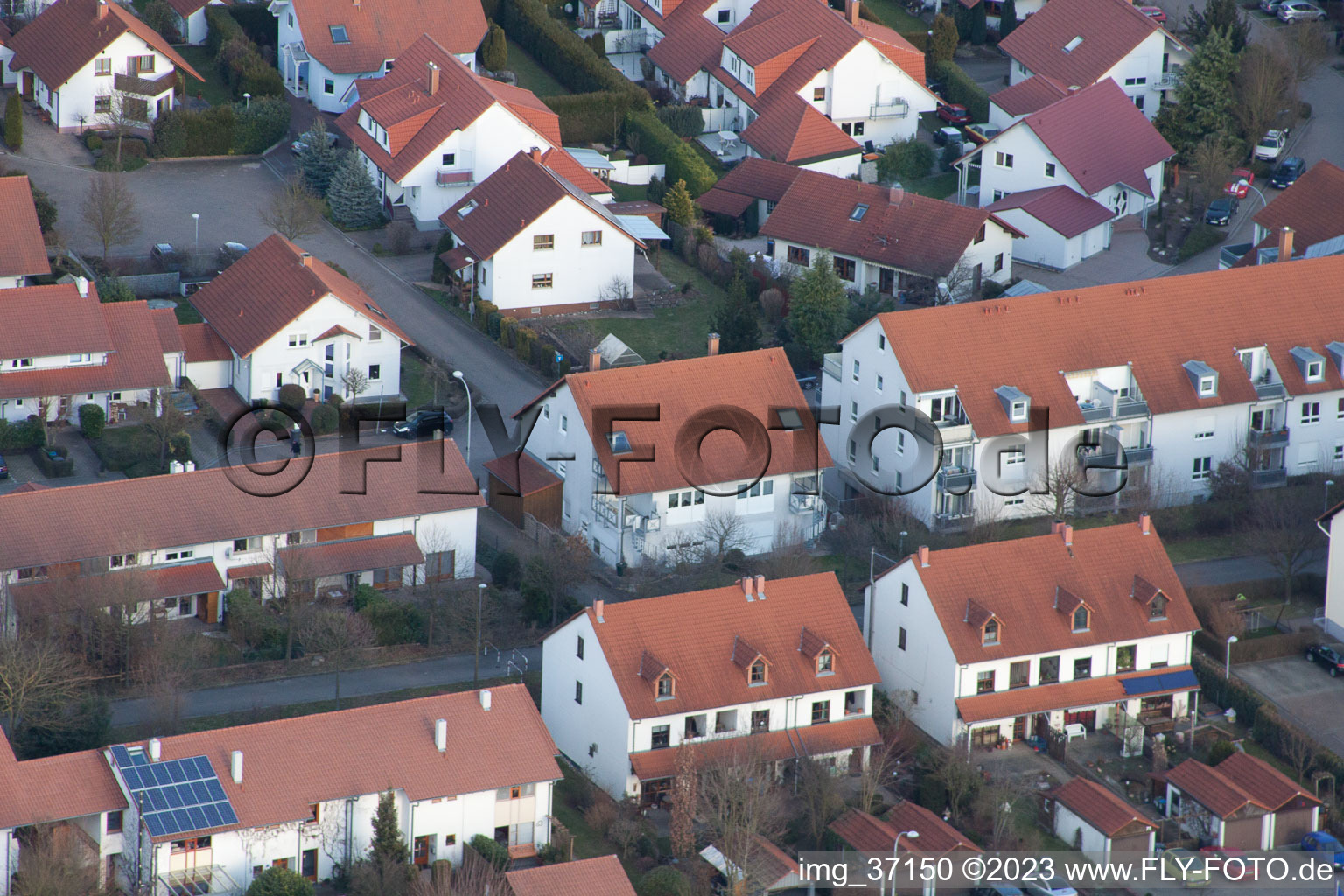 Luftbild von Herxheim, NW in Herxheim bei Landau/Pfalz im Bundesland Rheinland-Pfalz, Deutschland