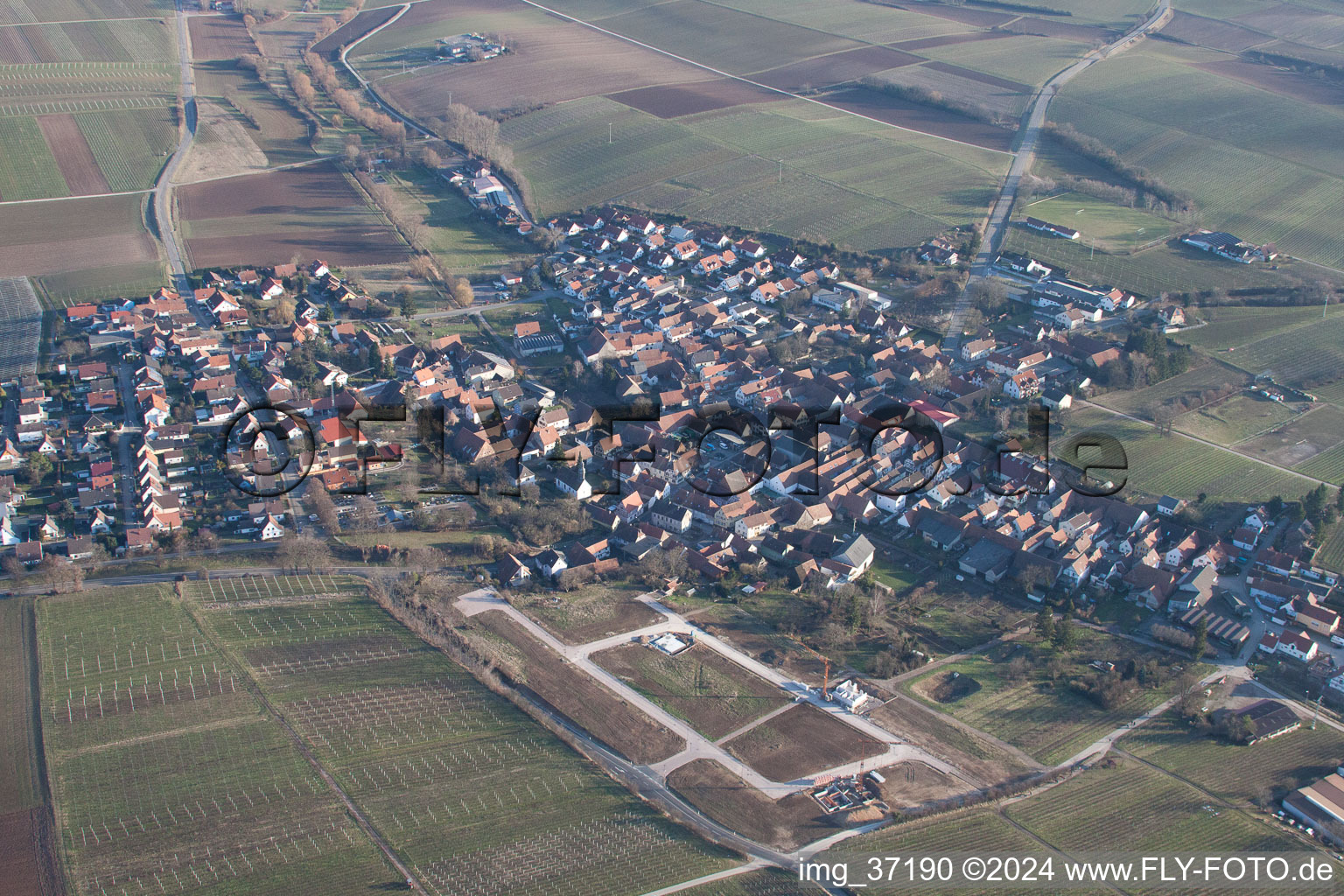 Impflingen im Bundesland Rheinland-Pfalz, Deutschland aus der Luft