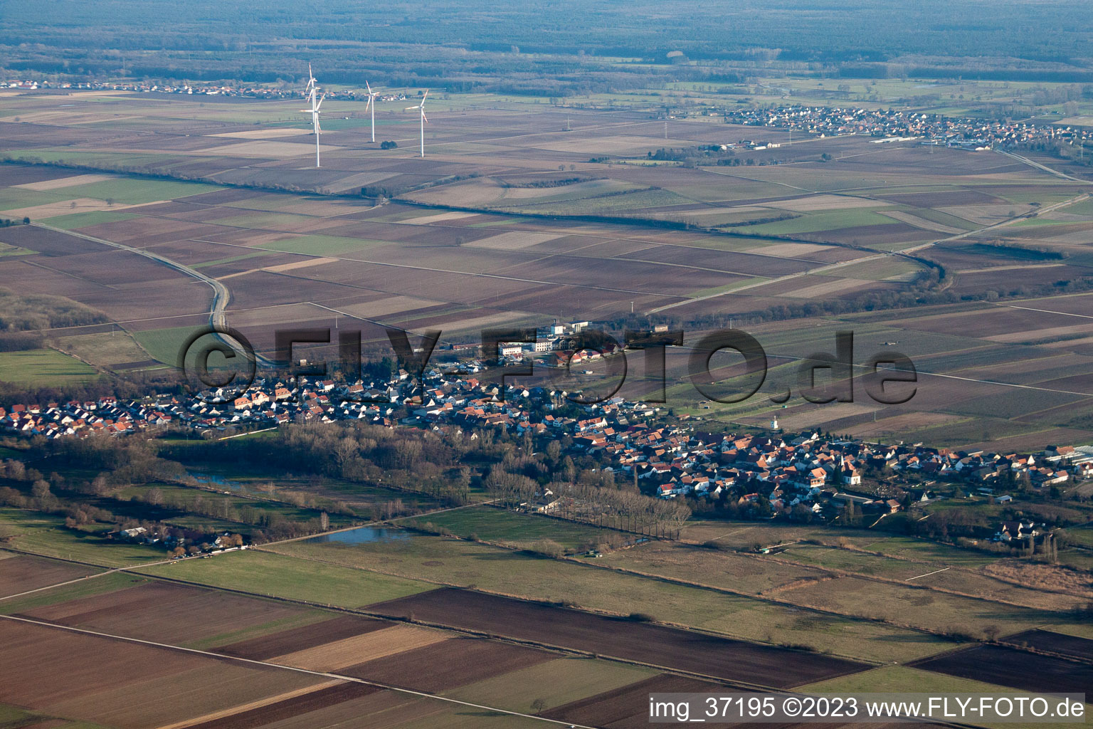 Rohrbach im Bundesland Rheinland-Pfalz, Deutschland von der Drohne aus gesehen