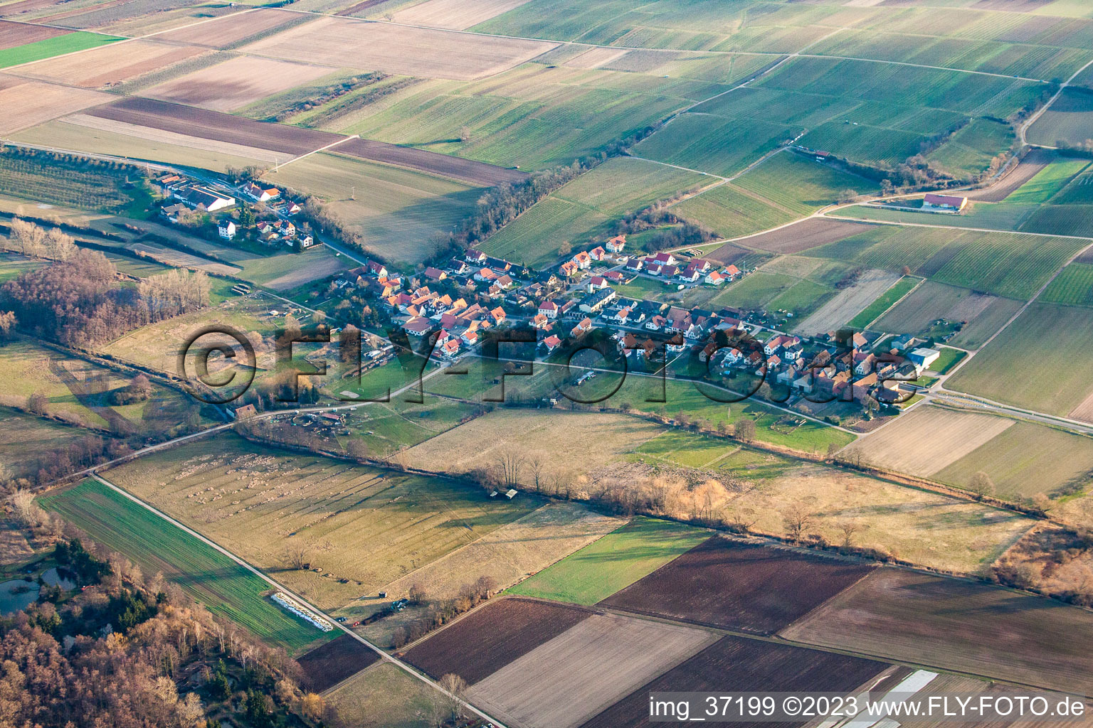 Hergersweiler im Bundesland Rheinland-Pfalz, Deutschland aus der Vogelperspektive