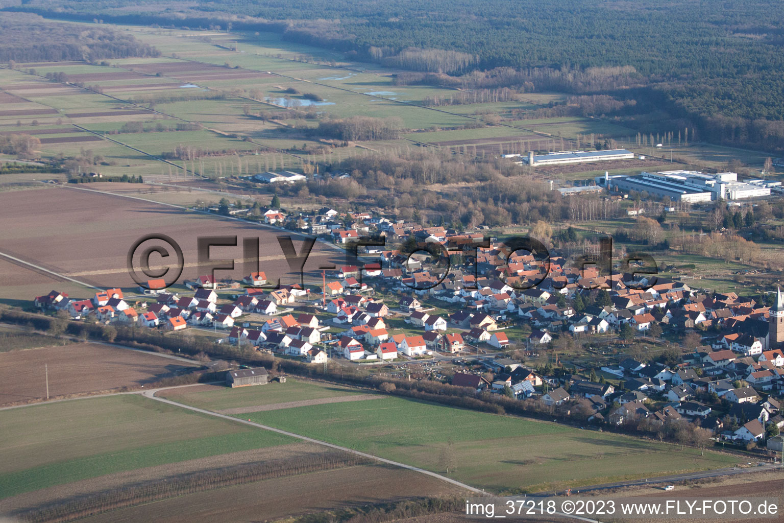 Luftaufnahme von Schaidt, Neubaugebiet NO in Wörth am Rhein im Bundesland Rheinland-Pfalz, Deutschland