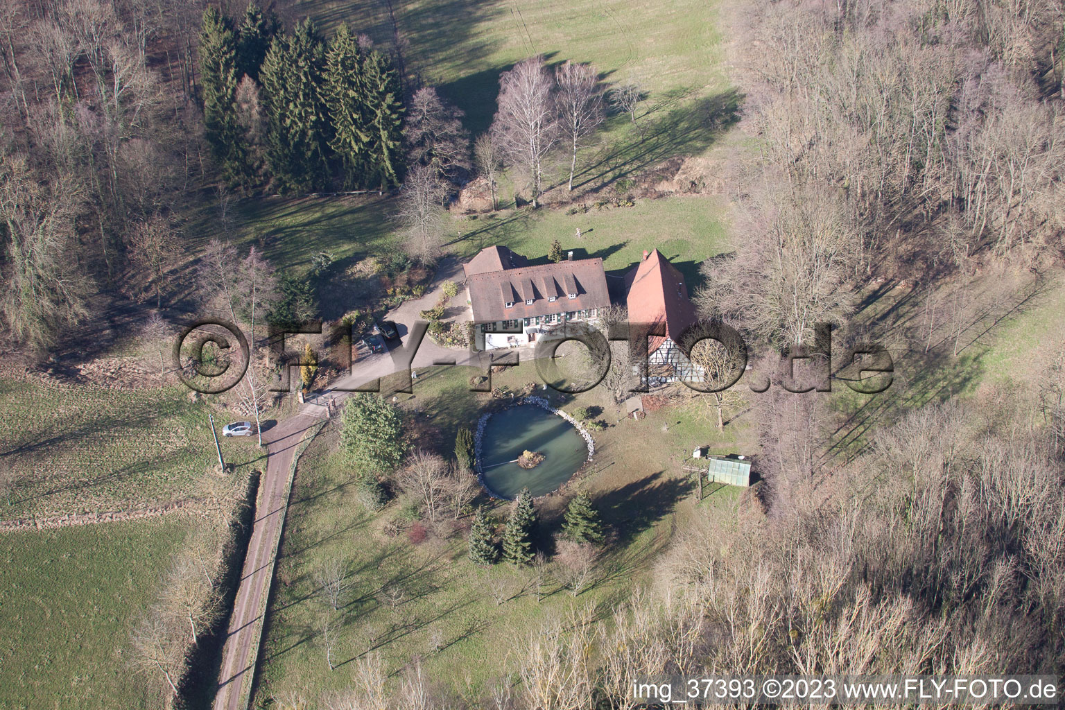 Memmelshoffen im Bundesland Bas-Rhin, Frankreich aus der Luft betrachtet