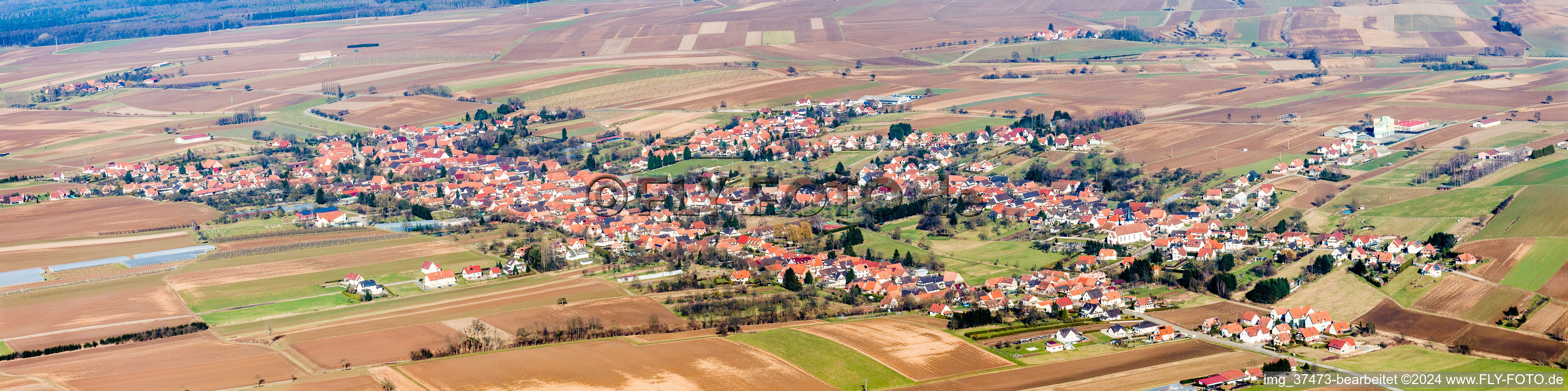 Panorama - Perspektive von Seebach in Grand Est im Bundesland Bas-Rhin, Frankreich