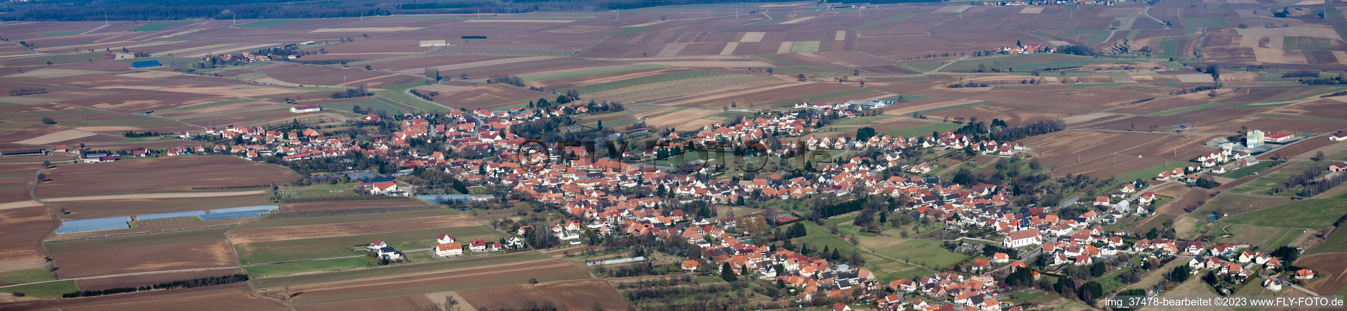 Panorama in Seebach im Bundesland Bas-Rhin, Frankreich