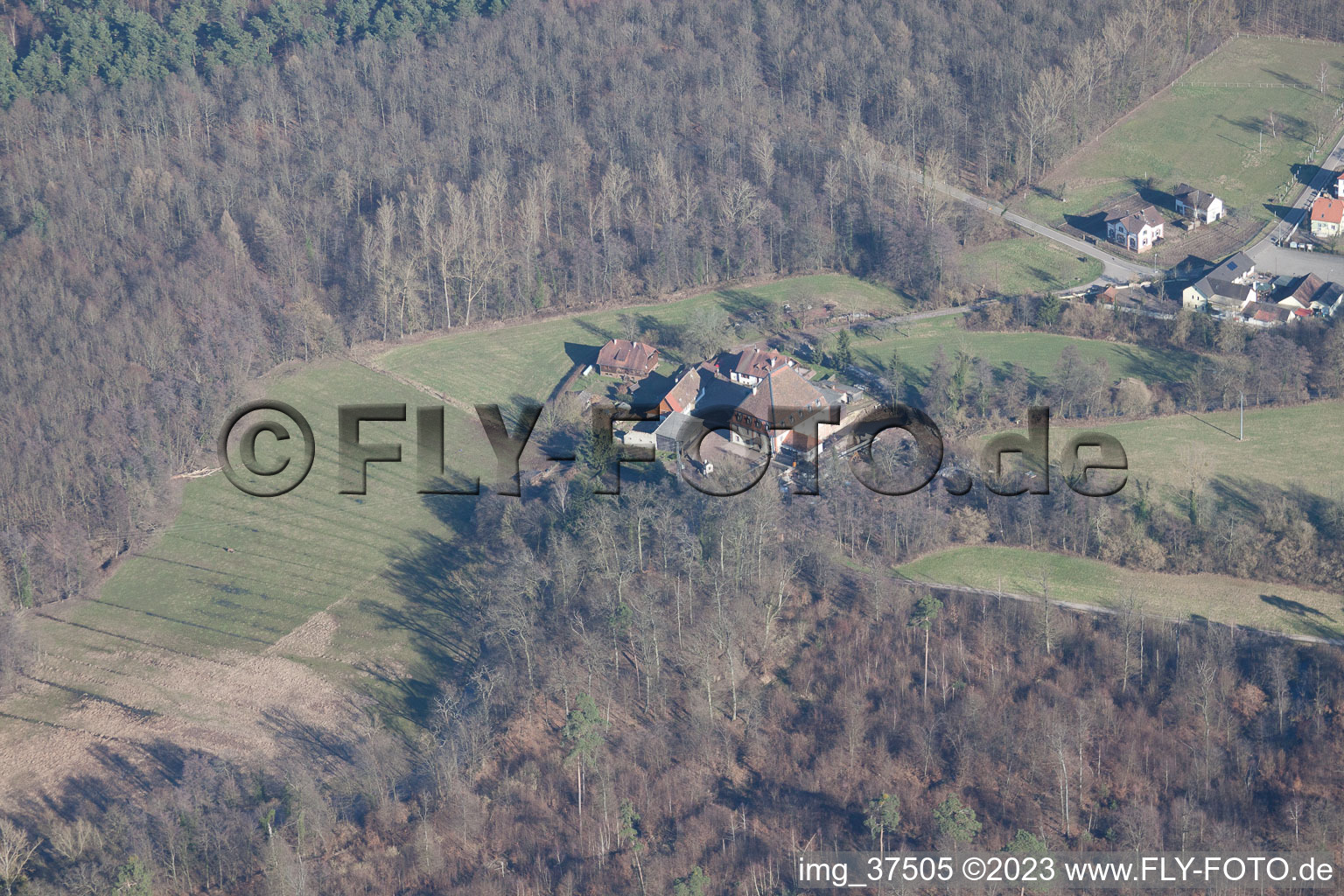 Luftbild von Bienwaldmühle im Bundesland Rheinland-Pfalz, Deutschland