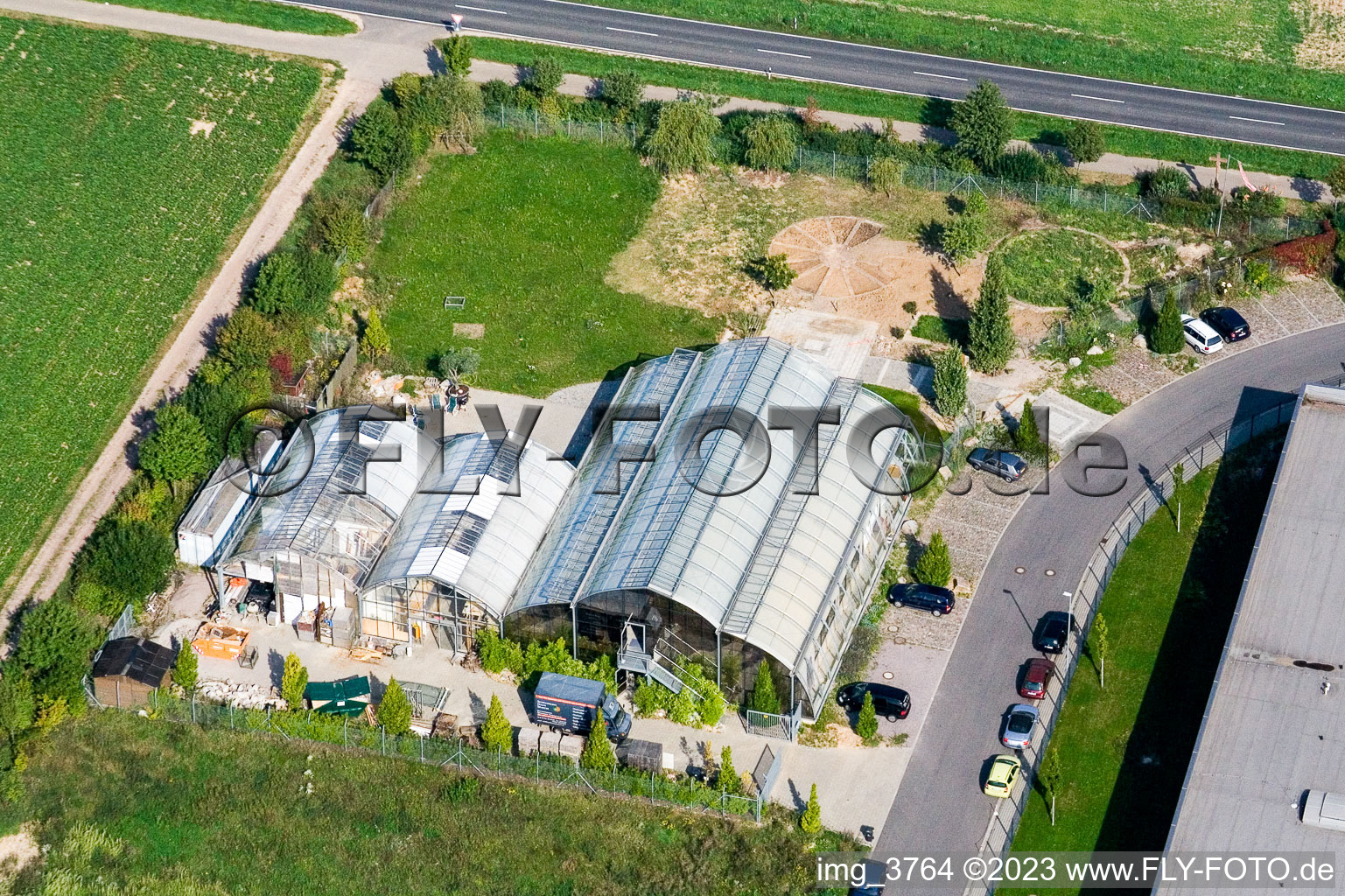 Luftbild von Herxheim, Industriegebiet W in Herxheim bei Landau/Pfalz im Bundesland Rheinland-Pfalz, Deutschland