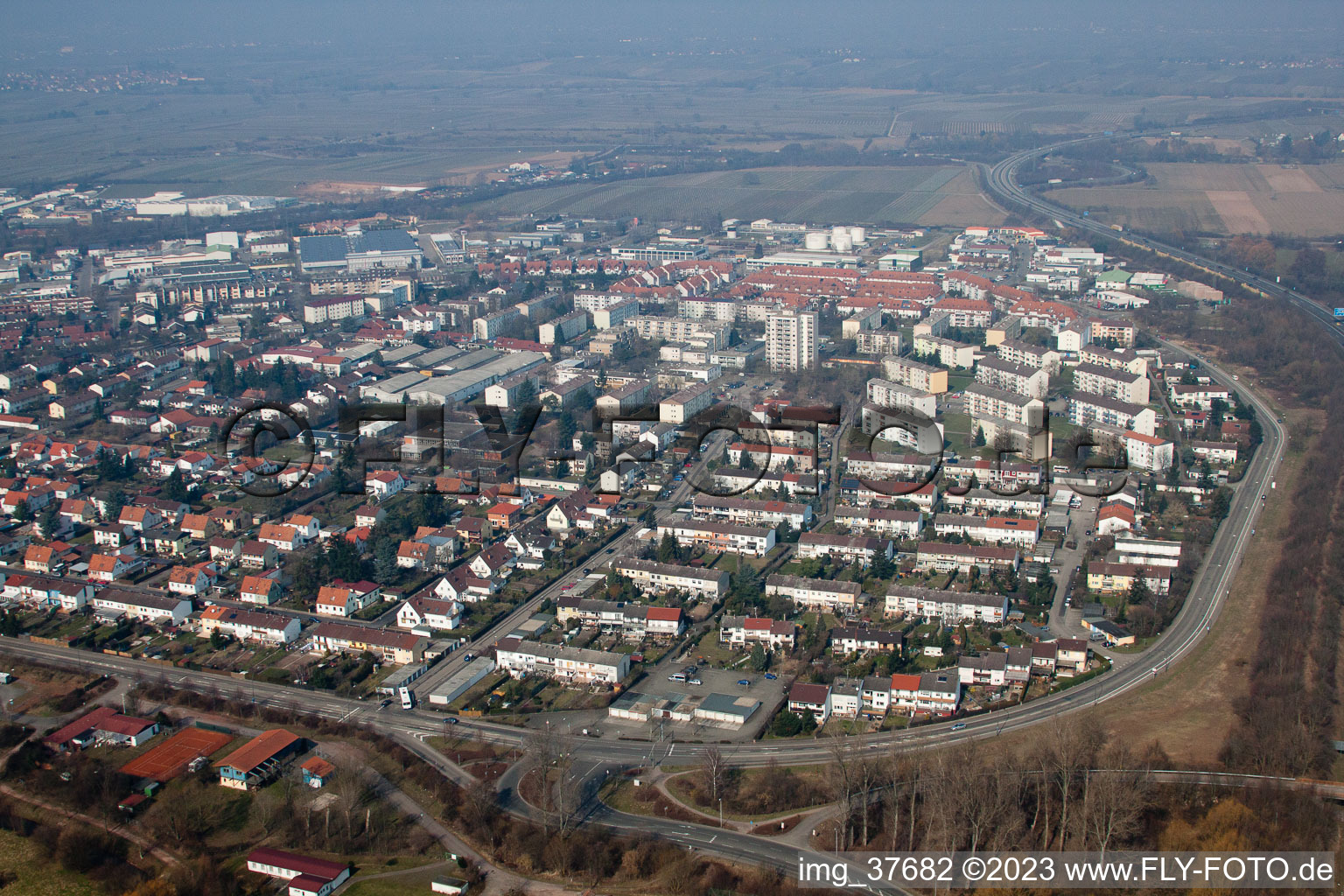 Landau in der Pfalz im Bundesland Rheinland-Pfalz, Deutschland aus der Luft