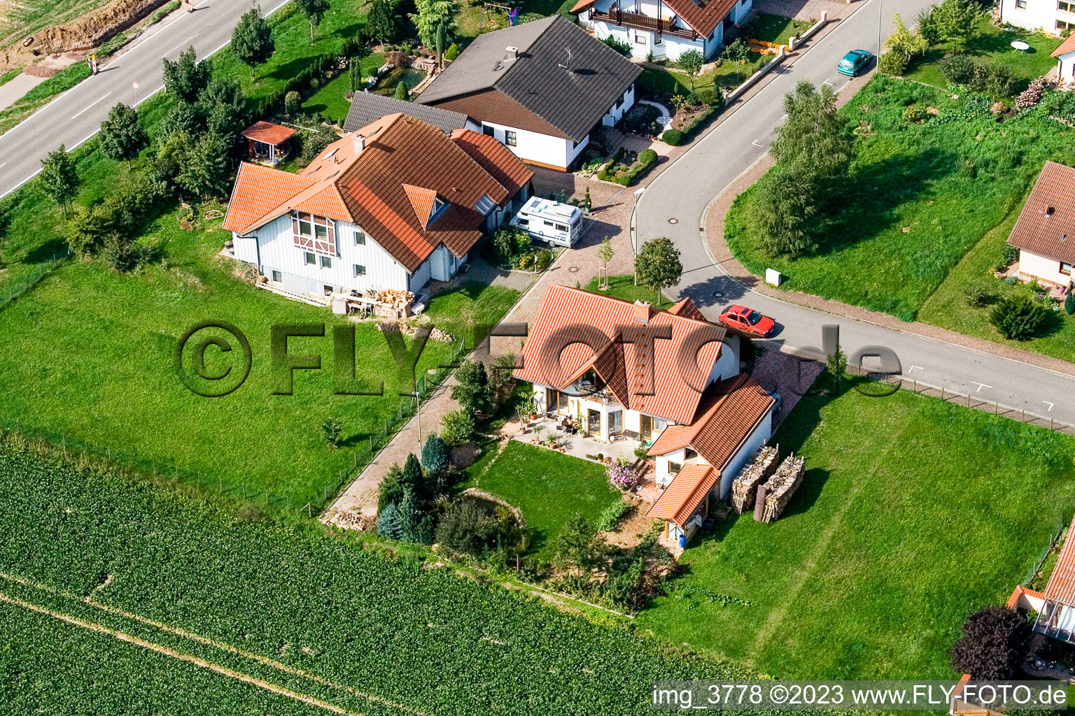 Steinweiler, Klingbachstr im Bundesland Rheinland-Pfalz, Deutschland von oben