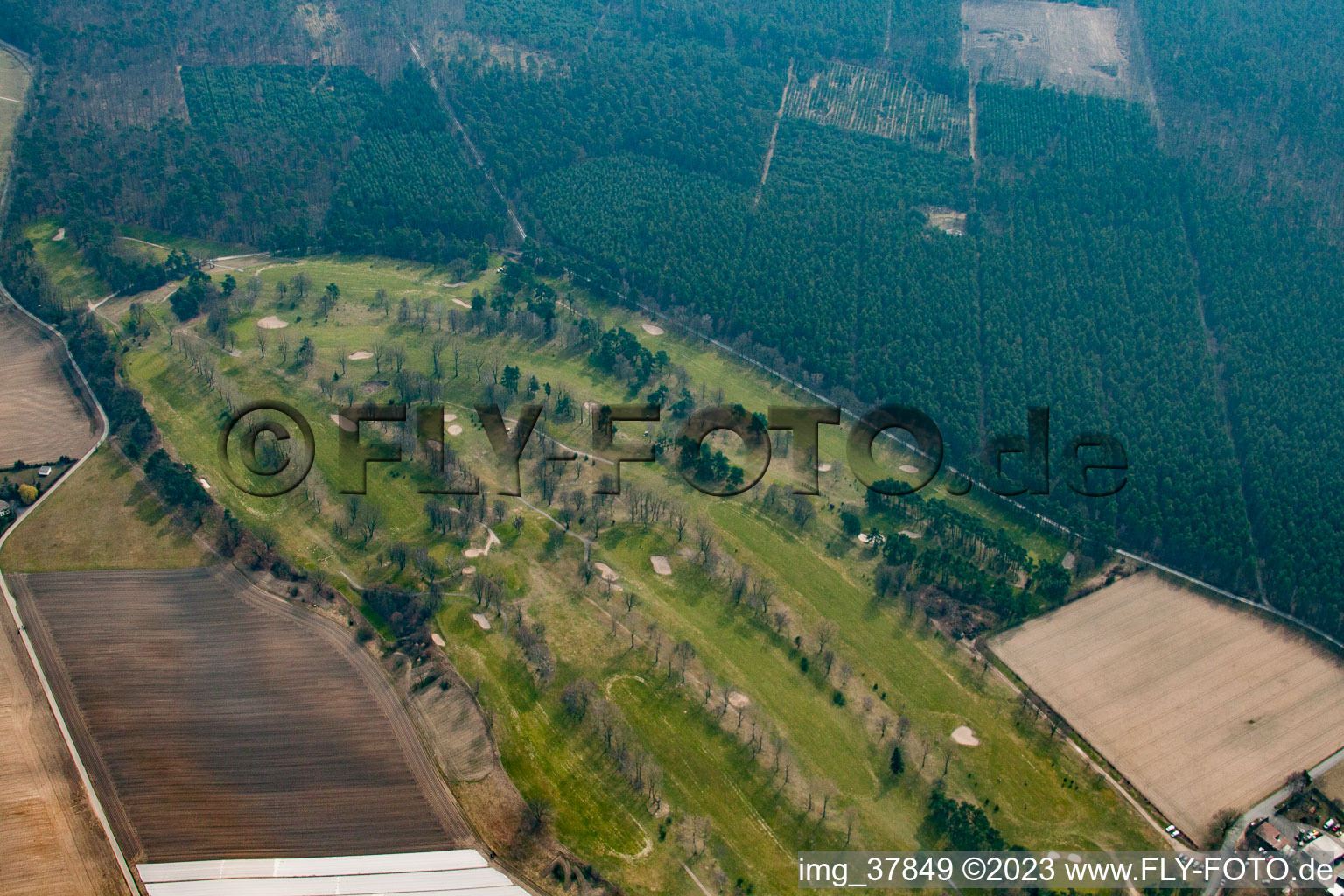 Luftbild von Oftersheim, Golfclub im Bundesland Baden-Württemberg, Deutschland