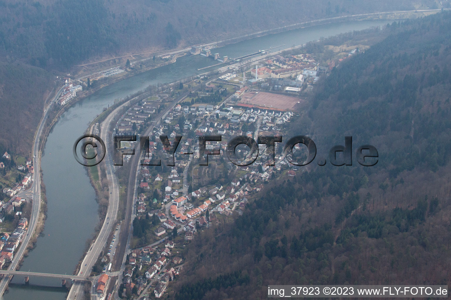Ortsteil Schlierbach in Heidelberg im Bundesland Baden-Württemberg, Deutschland von oben