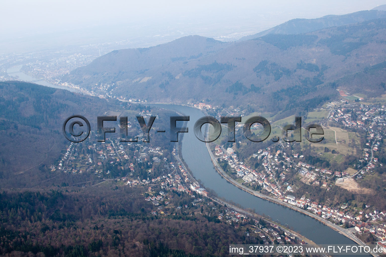 Ortsteil Schlierbach in Heidelberg im Bundesland Baden-Württemberg, Deutschland aus der Luft