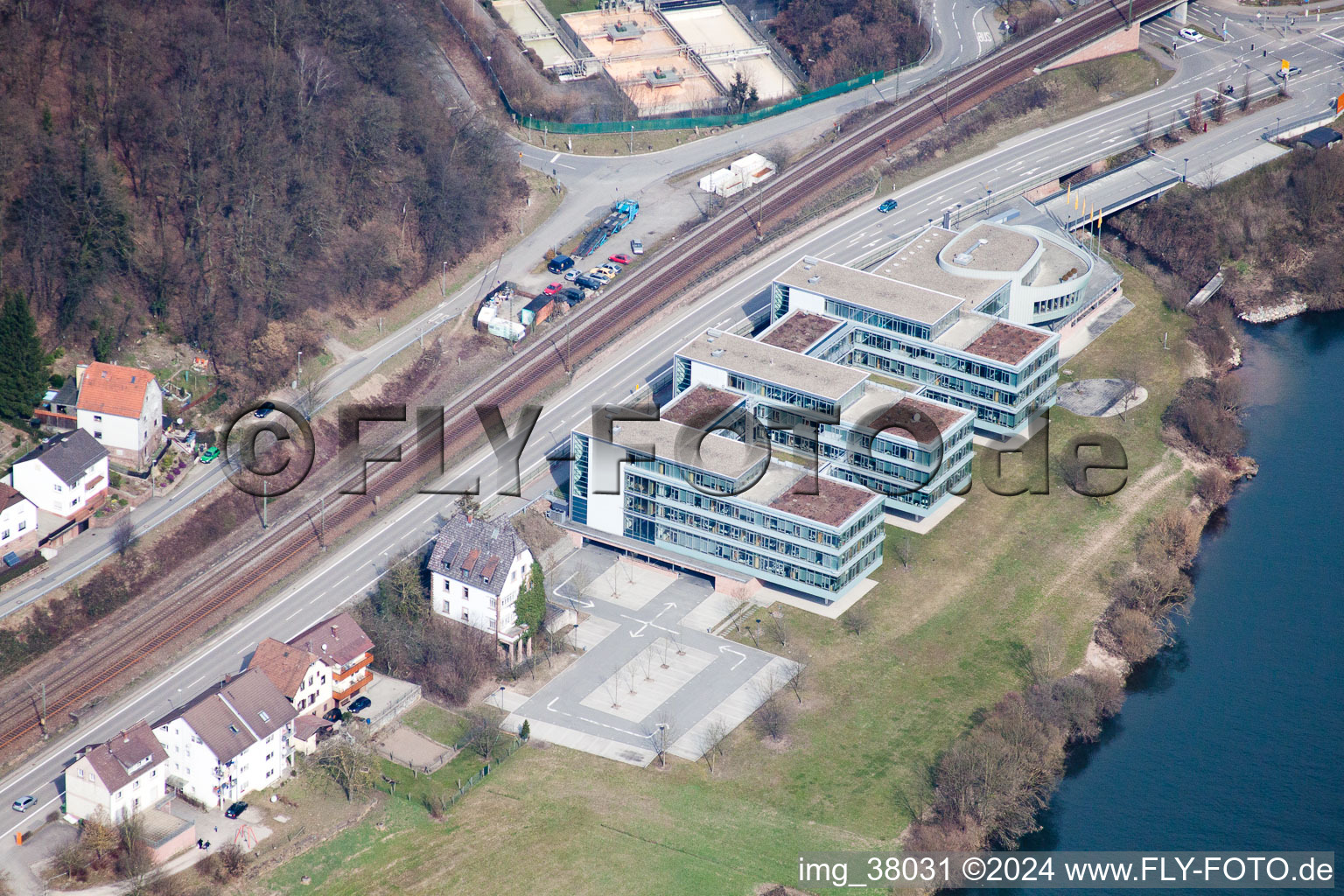 Verwaltungsgebäude des Unternehmens GELITA AG in Eberbach im Bundesland Baden-Württemberg, Deutschland