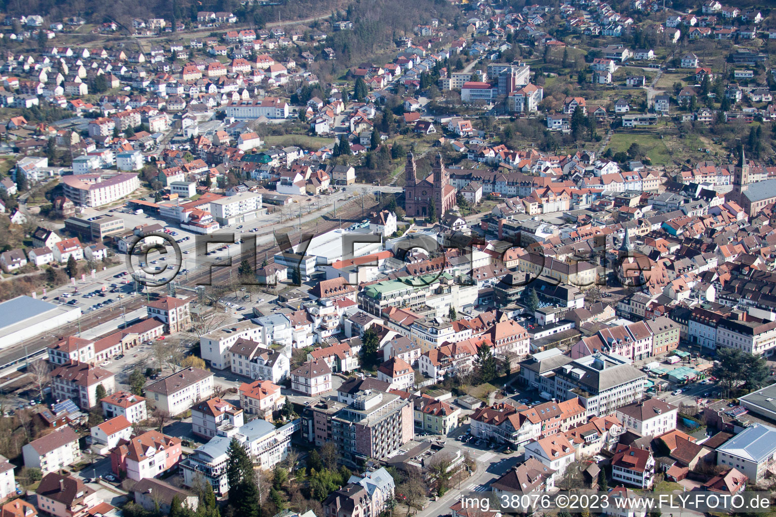 Luftbild von Eberbach im Bundesland Baden-Württemberg, Deutschland