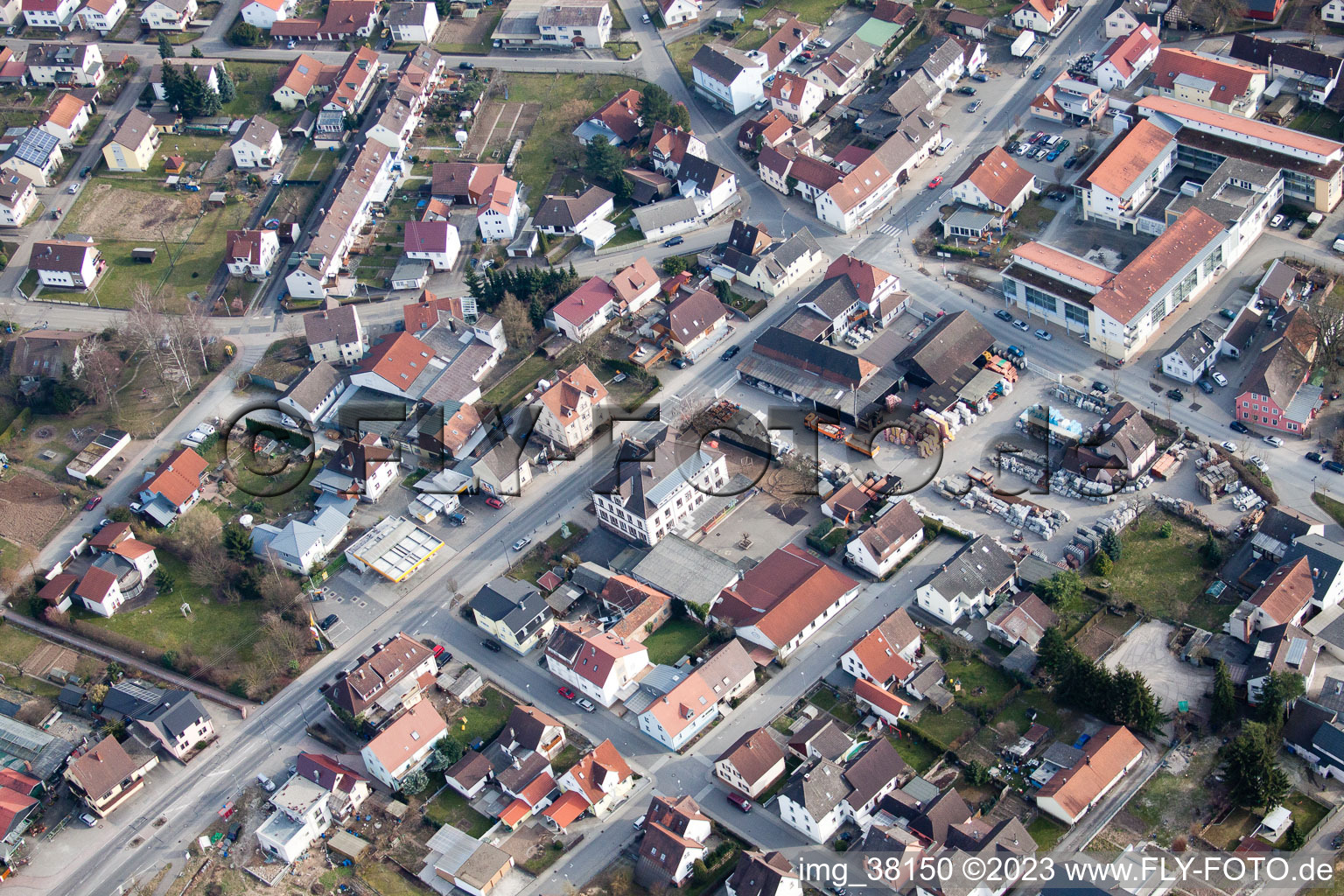 Luftaufnahme von Diedesheim im Bundesland Baden-Württemberg, Deutschland