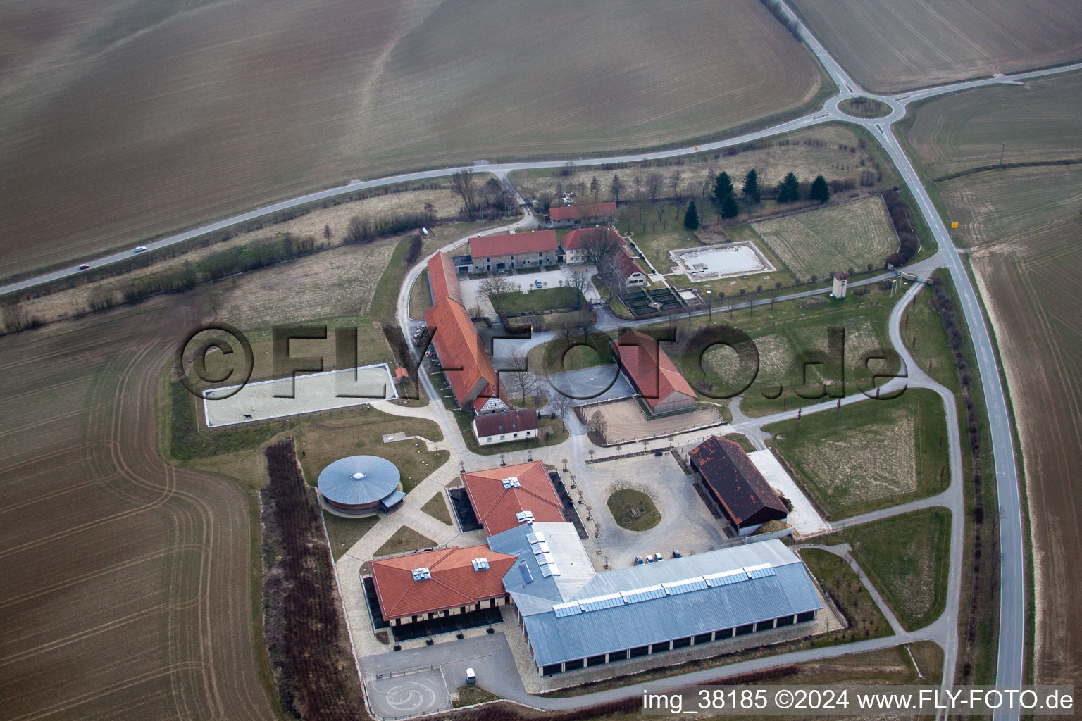 Drohnenaufname von Obergimpern im Bundesland Baden-Württemberg, Deutschland