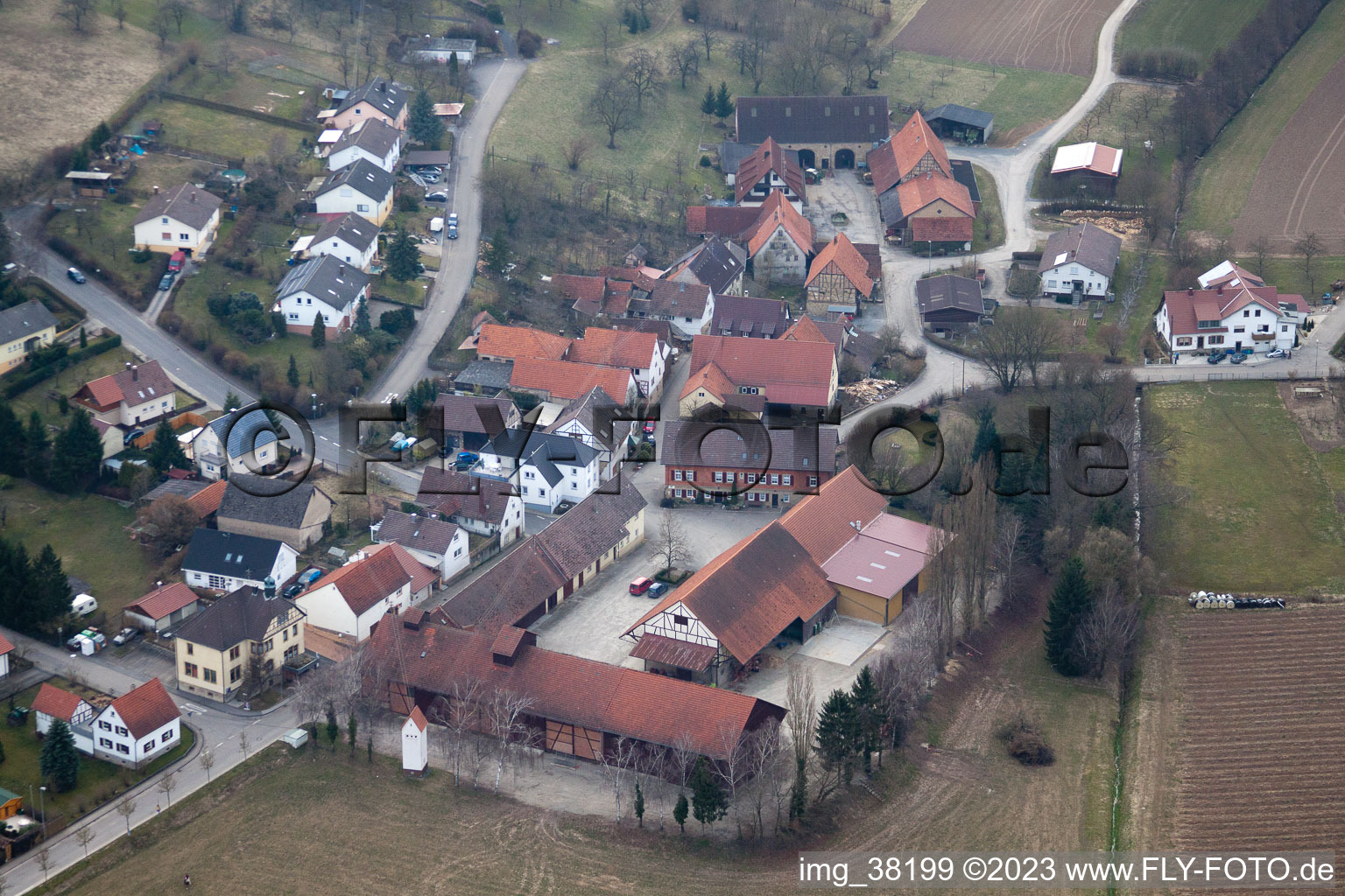 Luftbild von Kirchardt im Bundesland Baden-Württemberg, Deutschland