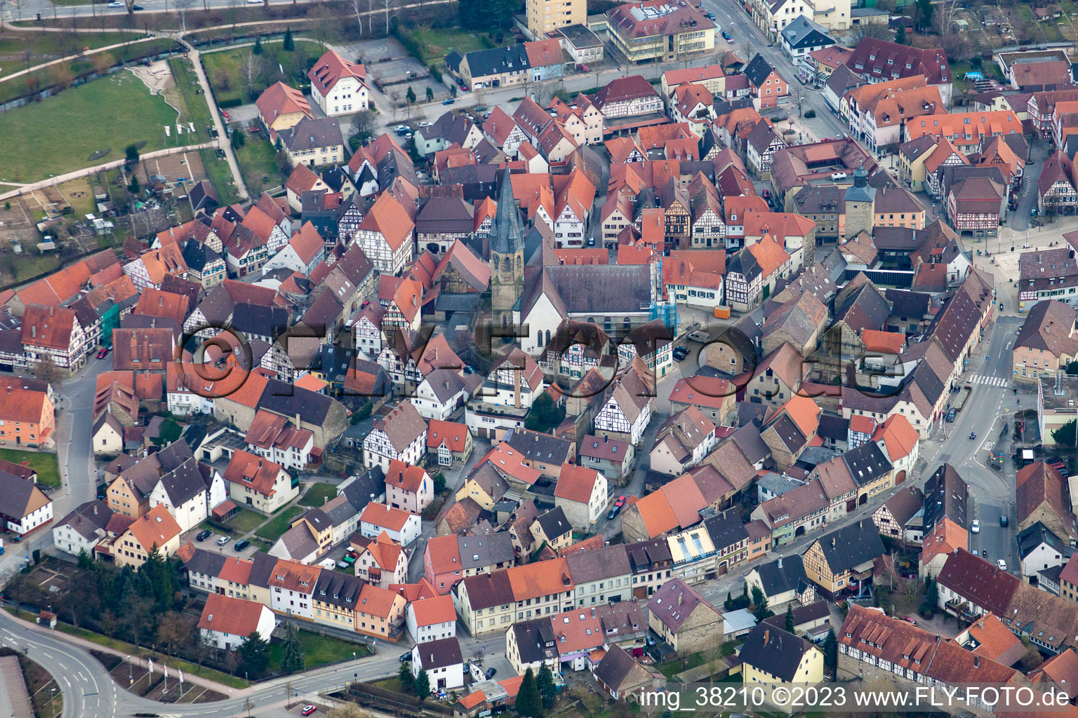 Luftbild von Eppingen im Bundesland Baden-Württemberg, Deutschland