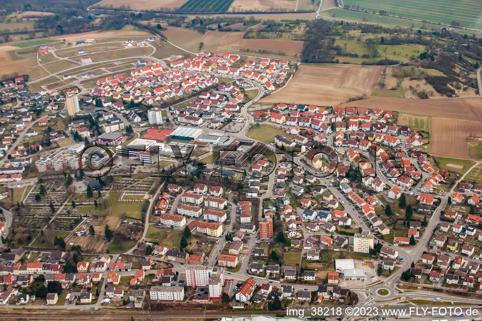 Eppingen im Bundesland Baden-Württemberg, Deutschland aus der Luft betrachtet