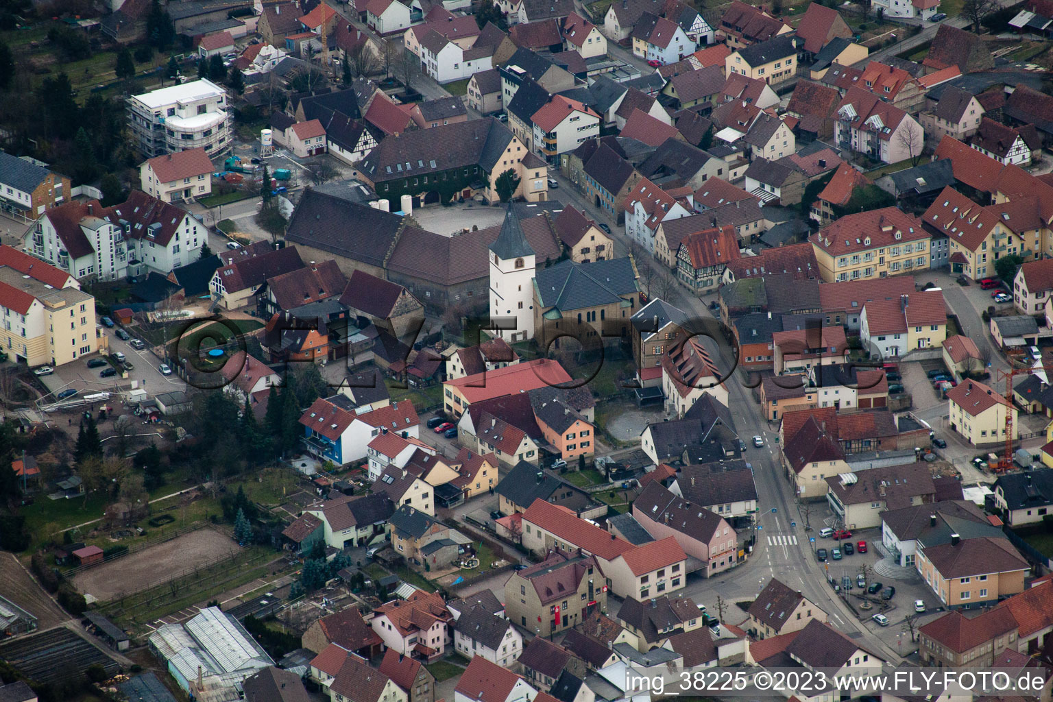 Sulzfeld im Bundesland Baden-Württemberg, Deutschland von einer Drohne aus