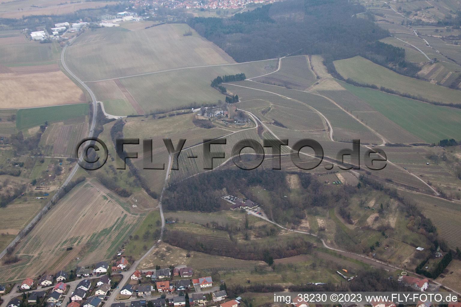 Luftbild von Sulzfeld, Burg Guttenberg im Bundesland Baden-Württemberg, Deutschland