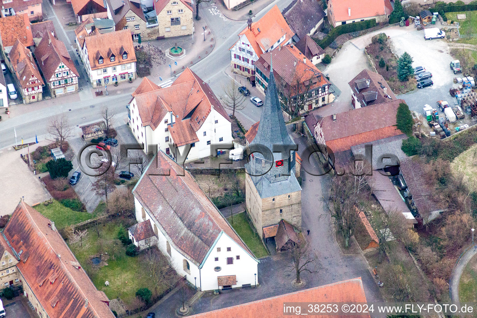 Turm- Bauwerk des Hexenturm in Oberderdingen im Bundesland Baden-Württemberg, Deutschland