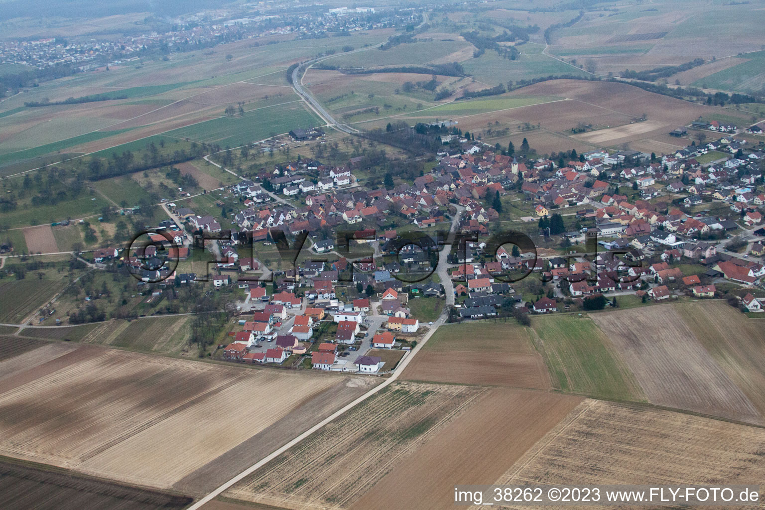 Luftbild von Großvillars im Bundesland Baden-Württemberg, Deutschland