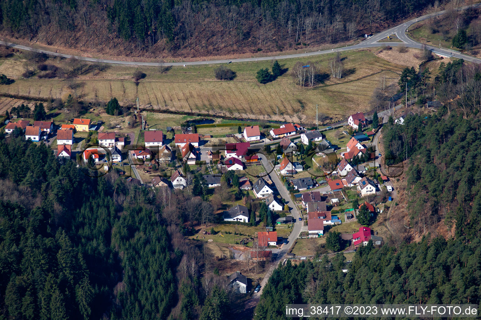 Luftaufnahme von Salzwoog im Bundesland Rheinland-Pfalz, Deutschland