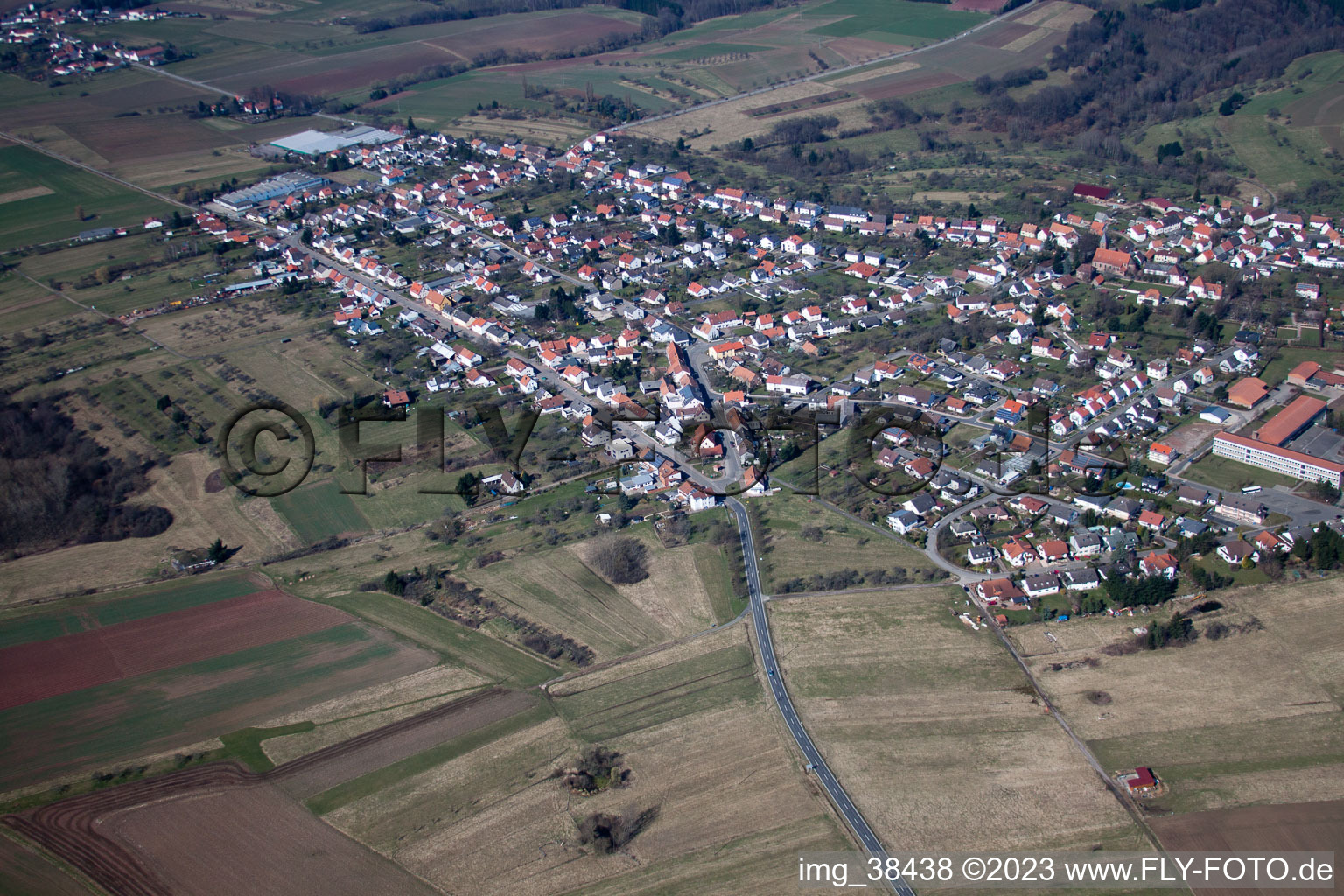Luftaufnahme von Vinningen im Bundesland Rheinland-Pfalz, Deutschland