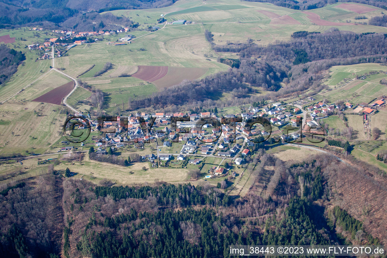Luftbild von Hilst im Bundesland Rheinland-Pfalz, Deutschland