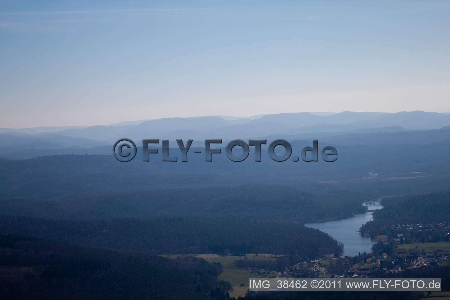 Luftaufnahme von Haspelschiedt im Bundesland Moselle, Frankreich