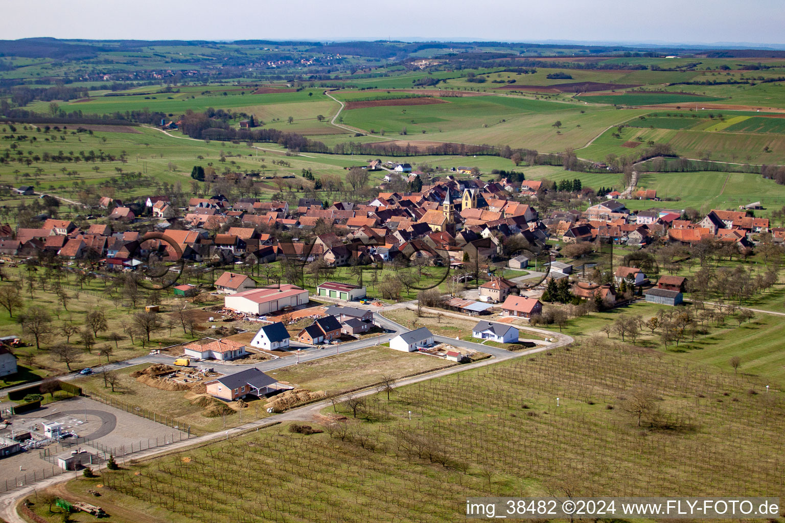 Luftaufnahme von Butten im Bundesland Bas-Rhin, Frankreich