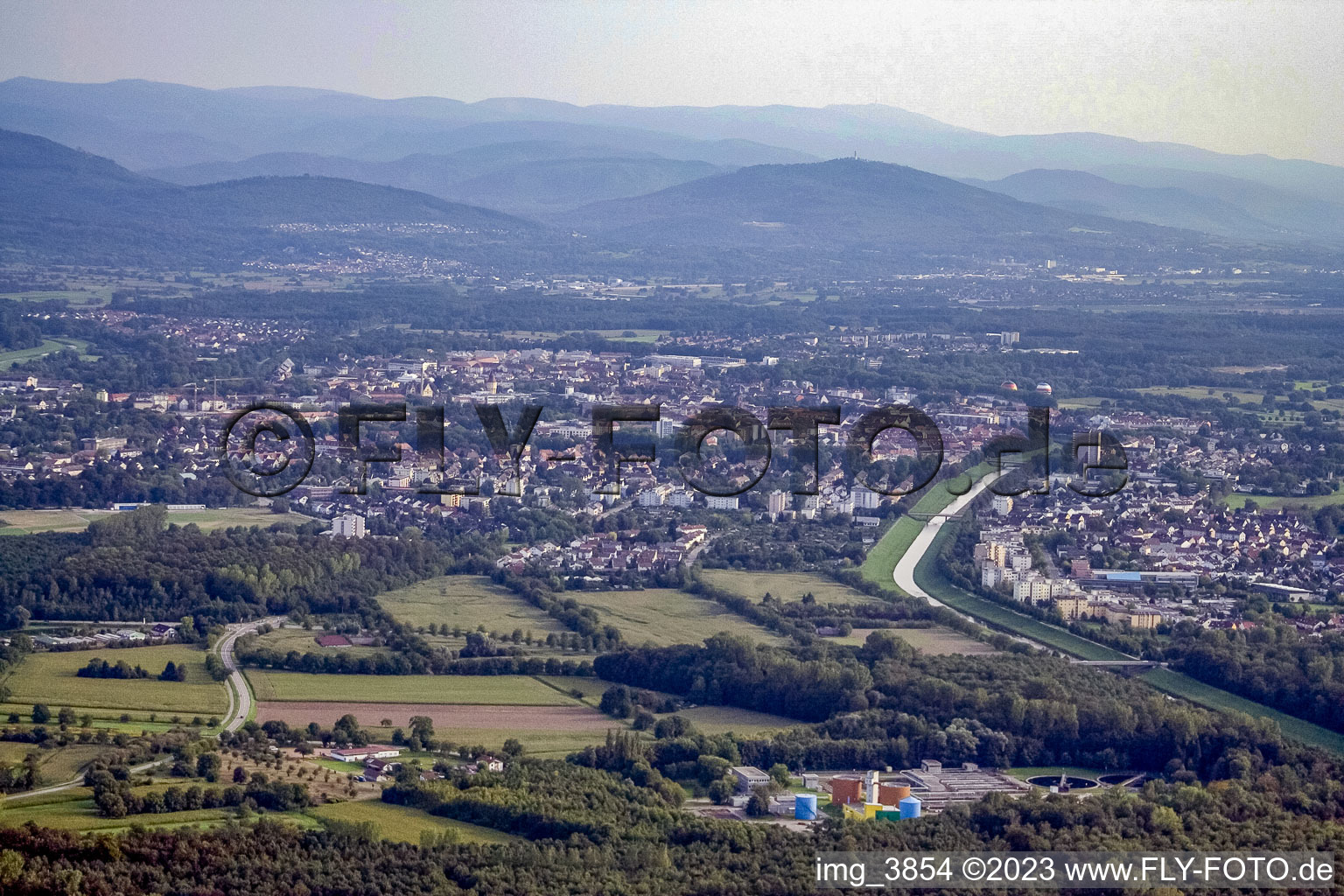 Luftbild von Von Nordwesten in Rastatt im Bundesland Baden-Württemberg, Deutschland