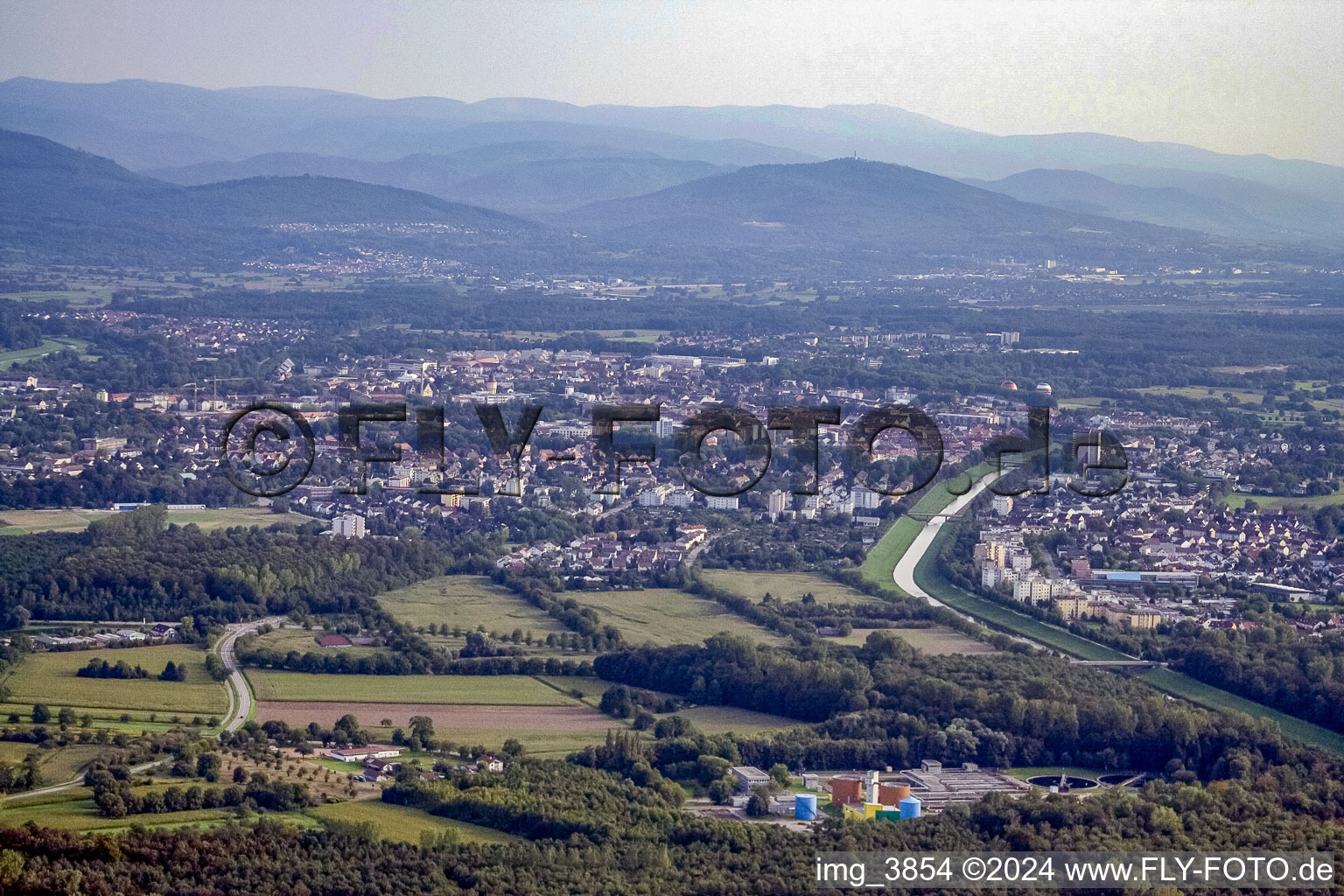 Luftbild von Von Nordwesten in Rastatt im Bundesland Baden-Württemberg, Deutschland