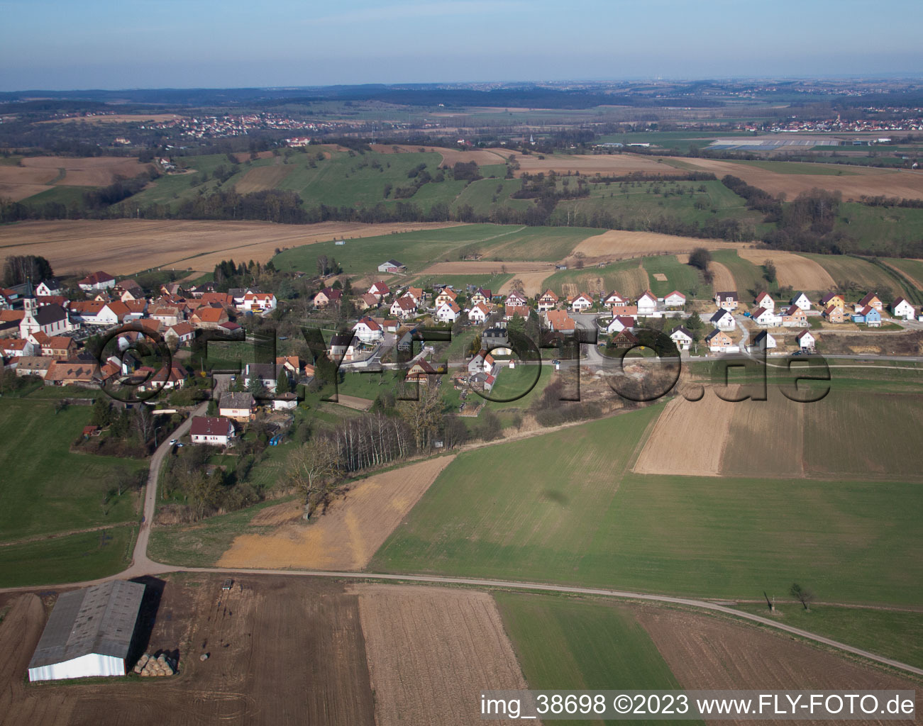 Forstheim im Bundesland Bas-Rhin, Frankreich aus der Luft