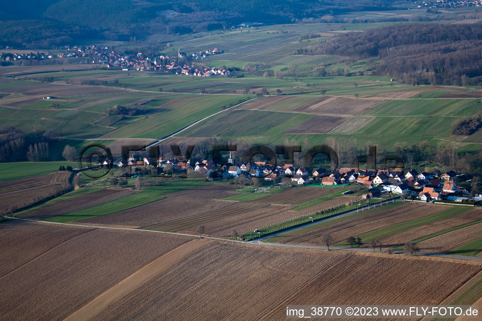 Bremmelbach im Bundesland Bas-Rhin, Frankreich aus der Luft betrachtet