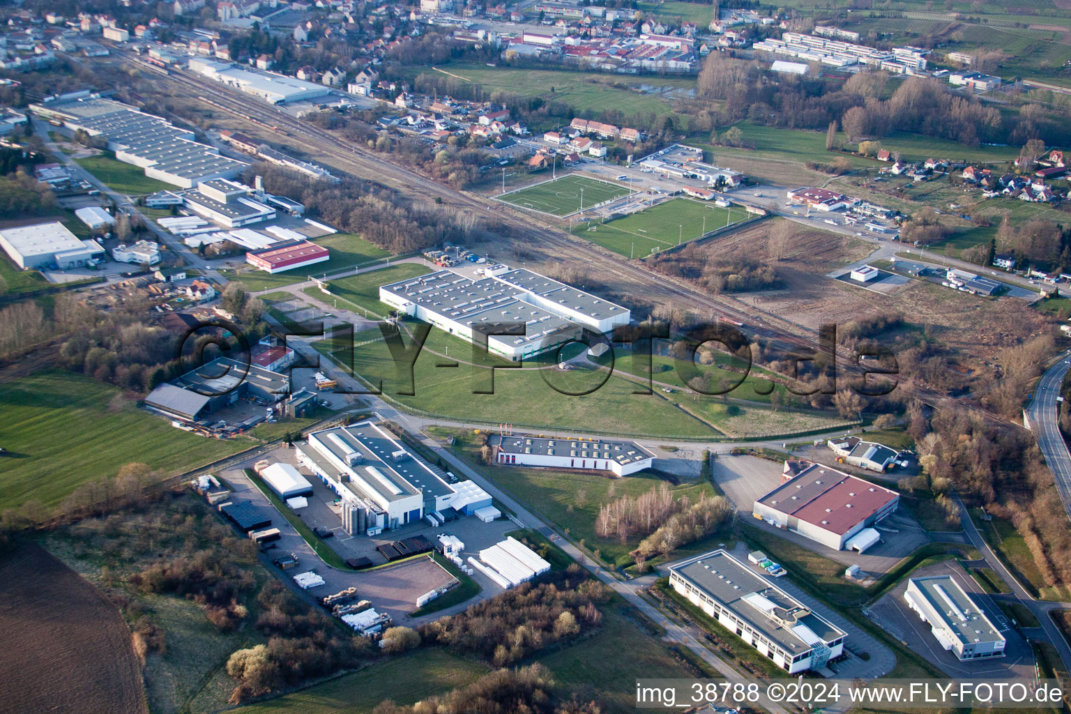 Altenstadt im Bundesland Bas-Rhin, Frankreich vom Flugzeug aus