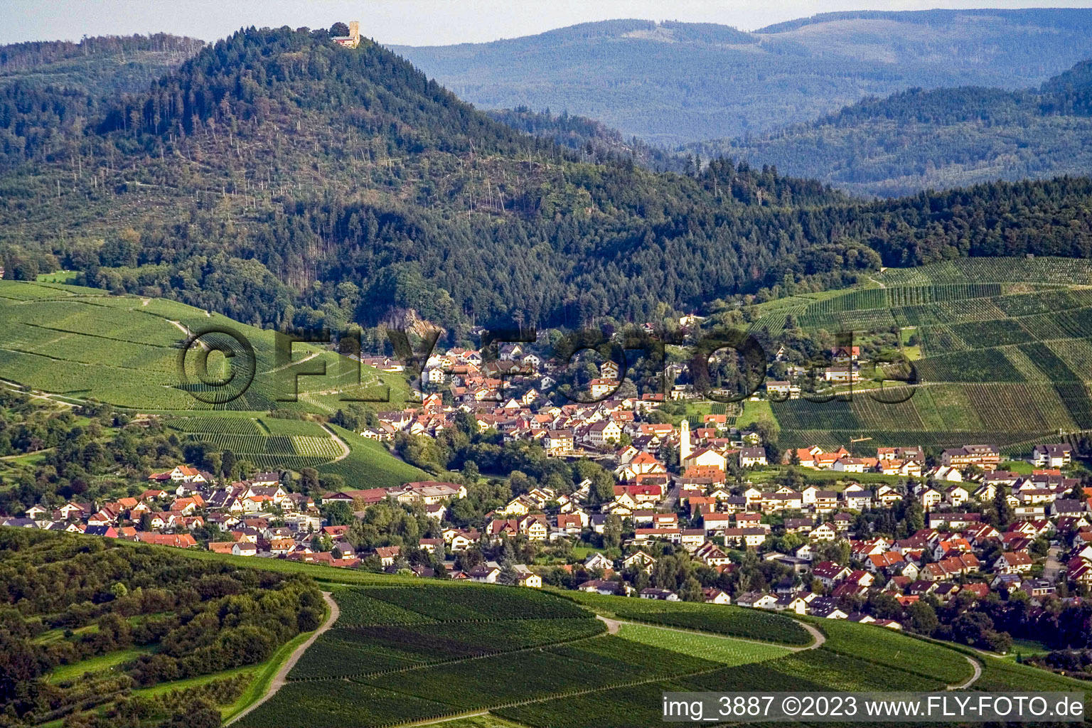 Luftbild von Vormberg in Sinzheim im Bundesland Baden-Württemberg, Deutschland